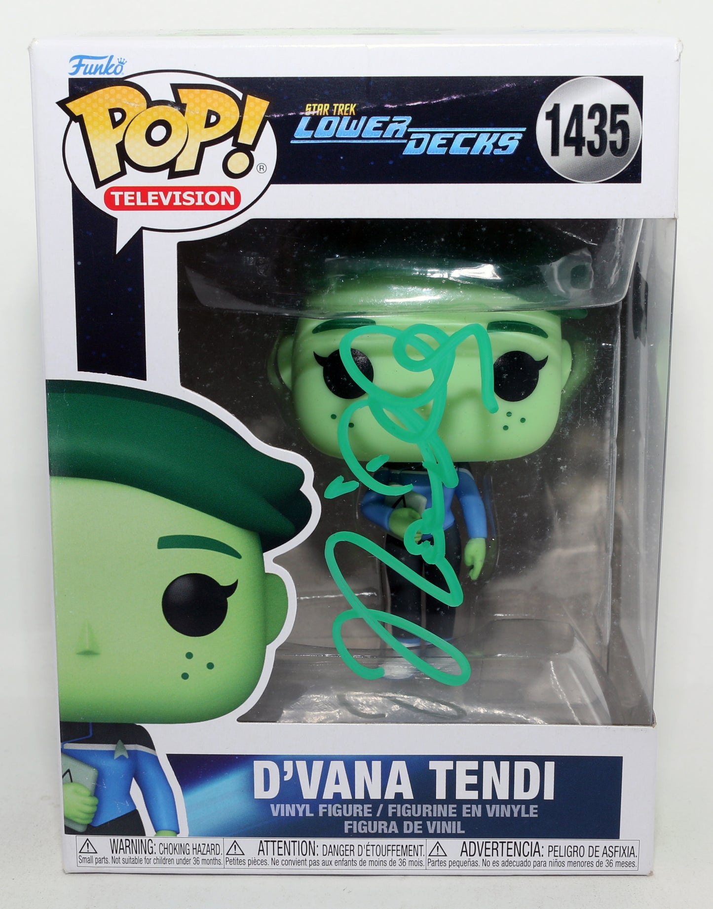 
                  
                    Noël Wells as D'Vana Tendi in Star Trek: Lower Decks (Beckett) Signed Funko POP! #1435
                  
                