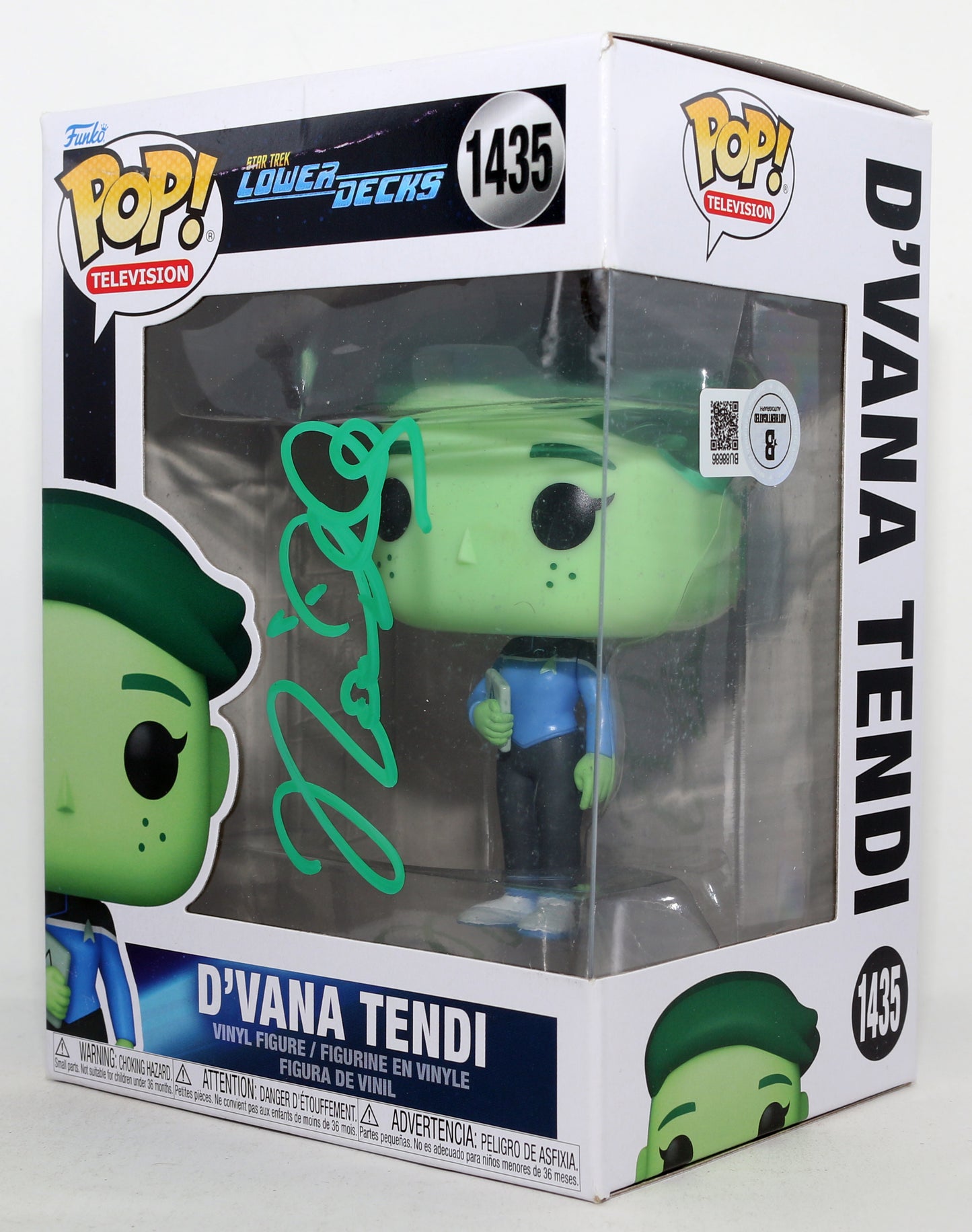 
                  
                    Noël Wells as D'Vana Tendi in Star Trek: Lower Decks (Beckett) Signed Funko POP! #1435
                  
                