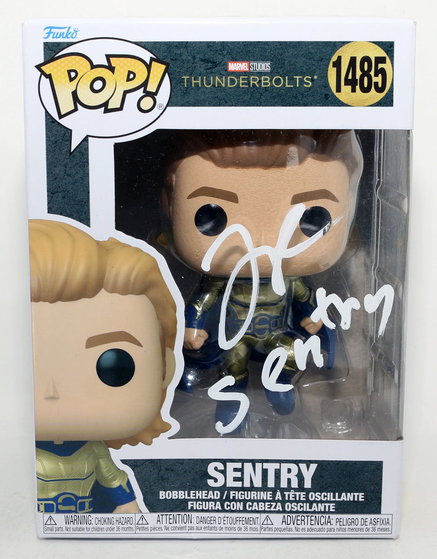 
                  
                    Lewis Pullman as Sentry in Thunderbolts* / The New Avengers (Beckett) Signed Funko POP! #1485 with Character Name
                  
                
