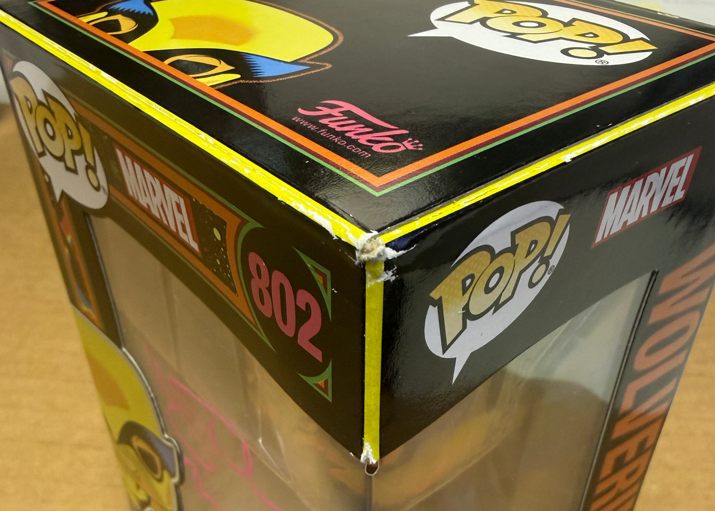 
                  
                    Hugh Jackman as Logan / Wolverine in X-Men Marvel Blacklight Target Exclusive (Celebrity Authentics) Signed Funko POP! #802with Character Name & 3 Claws
                  
                