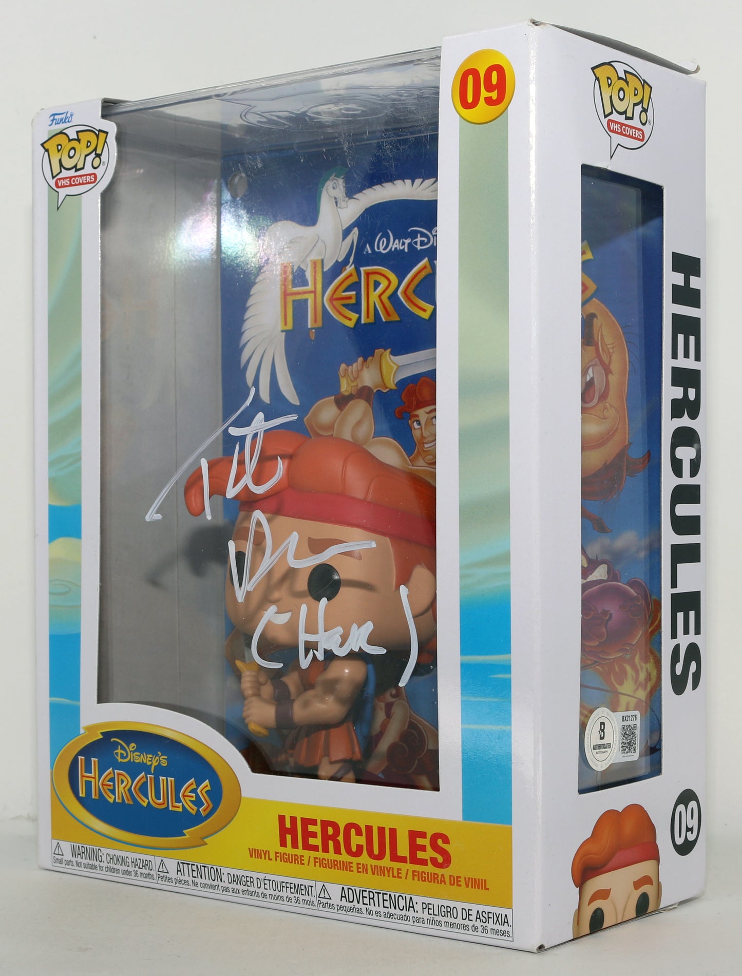 
                  
                    Tate Donovan as Hercules in Hercules (Beckett) Signed Oversized Funko POP! #09 with Character Name
                  
                