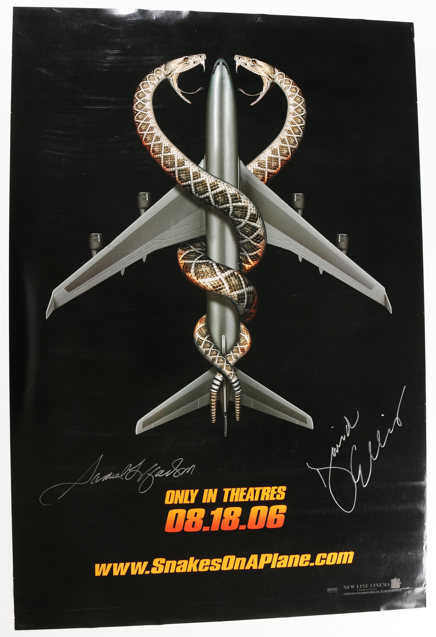
                  
                    Snakes On A Plane 27x40 Poster Signed by Samuel L. Jackson & Director: David Ellis
                  
                