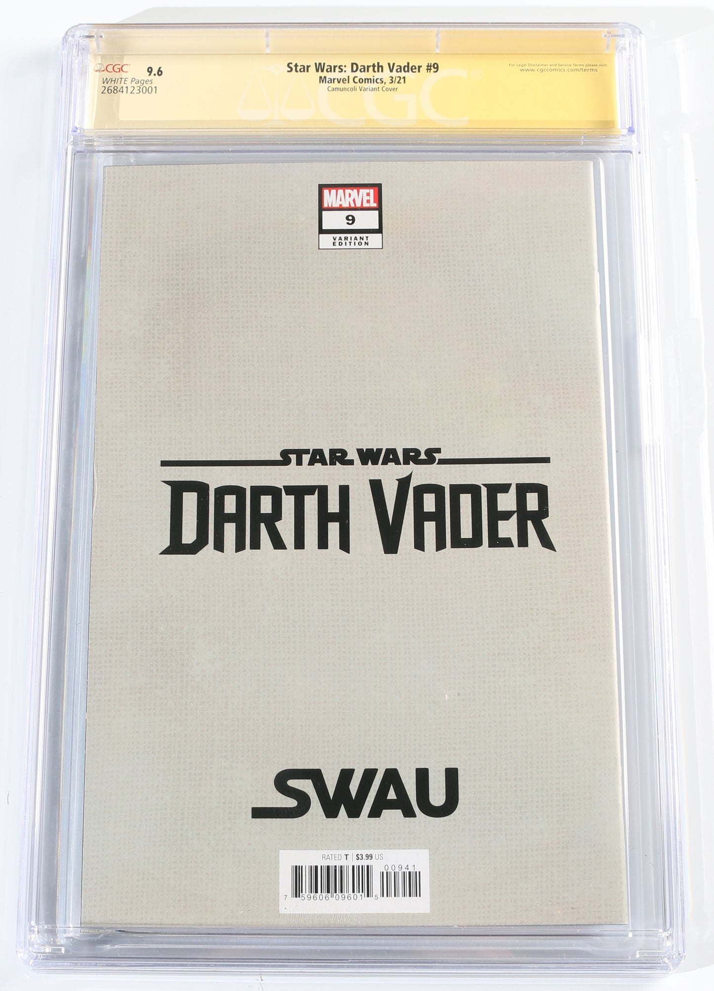 
                  
                    Star Wars: Darth Vader #9 - Signed by Natalie Portman as Padme from Star Wars (CGC Signature Series 9.6) 2021
                  
                