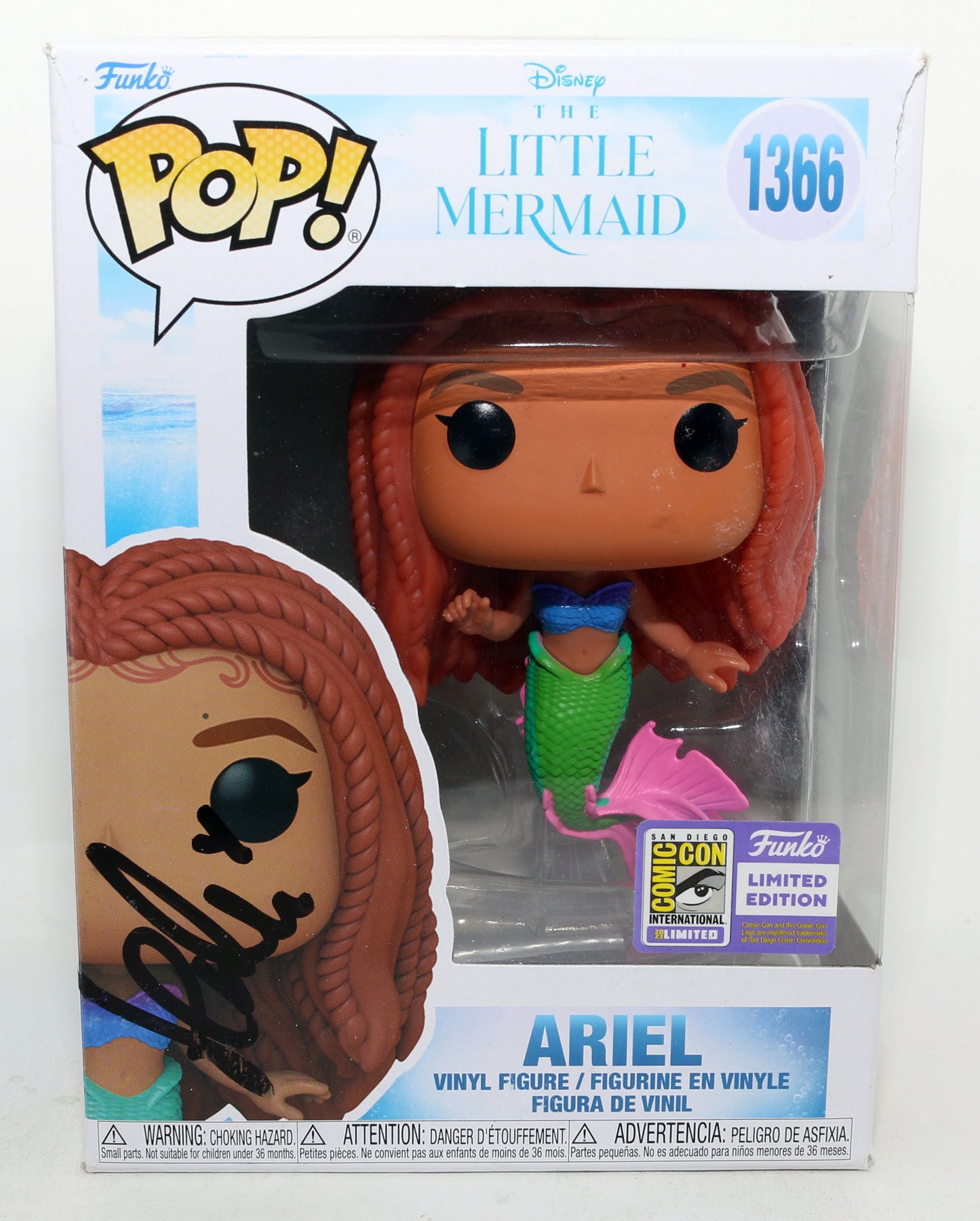 
                  
                    Halle Bailey as Ariel in Disney's The Little Mermaid SDCC 2023 Limited Edition Signed Funko POP! #1366
                  
                