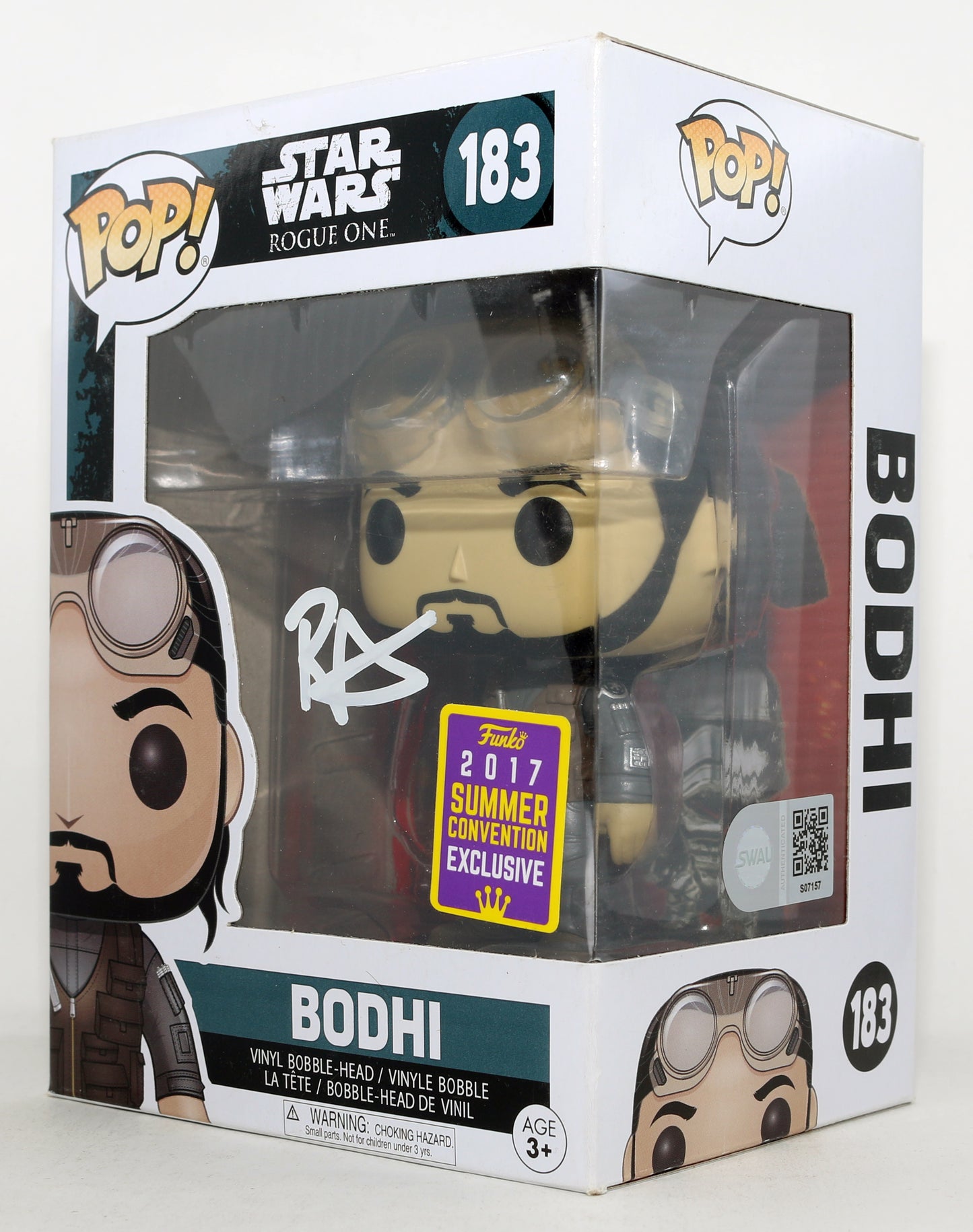 
                  
                    Riz Ahmed as Bodhi Rook in Rogue One: A Star Wars Story 2017 Summer Convention Exclusive (SWAU) Signed Funko POP! #183
                  
                