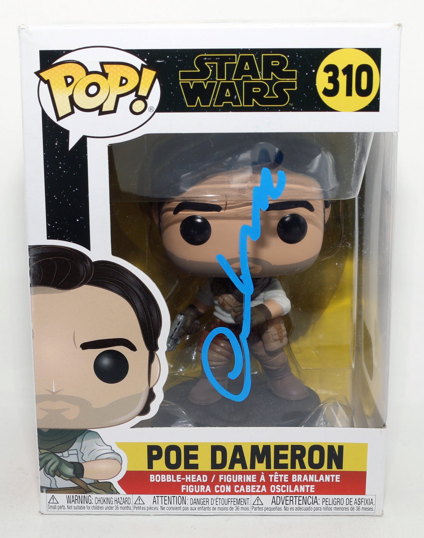 
                  
                    Oscar Isaac as Poe Dameron in Star Wars (SWAU) Signed Funko POP! #310
                  
                