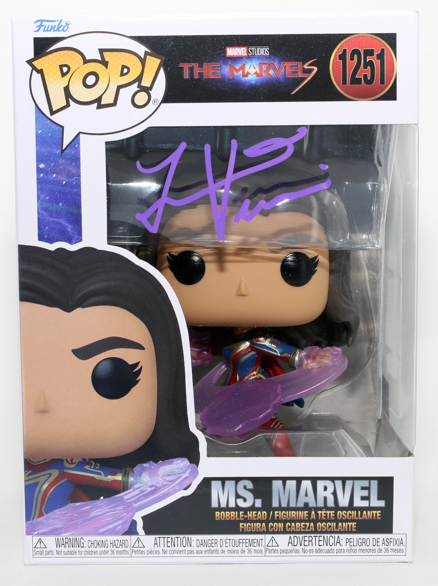 
                  
                    Iman Vellani as Ms. Marvel in The Marvels Signed Funko POP! #1251
                  
                