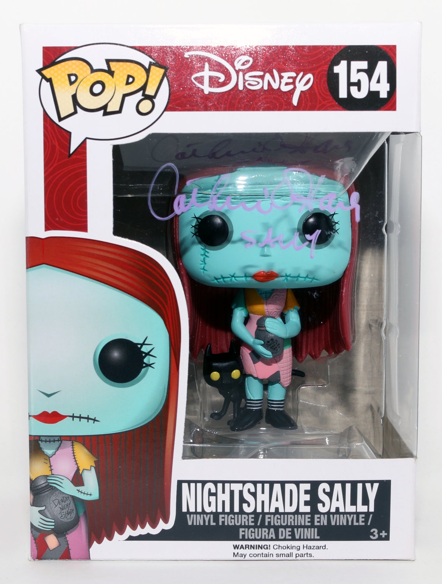
                  
                    Catherine O'Hara as Sally in The Nightmare Before Christmas Signed Funko POP! #154 with Character Name
                  
                