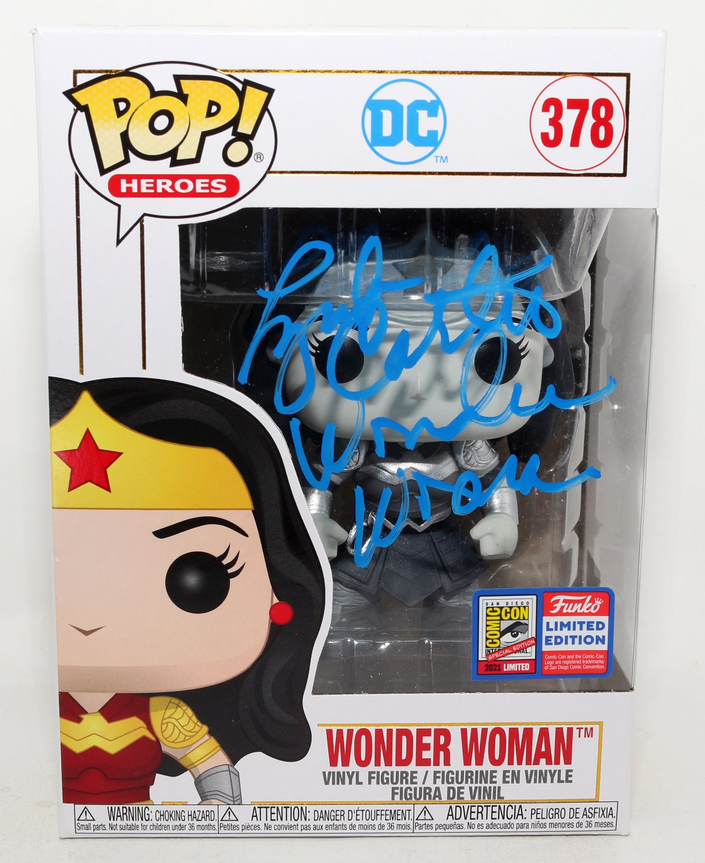 
                  
                    Lynda Carter as Wonder Woman in Wonder Woman San Diego Comic Con LE (Celebrity Authentics) Signed Funko POP! #378 with Character Name
                  
                