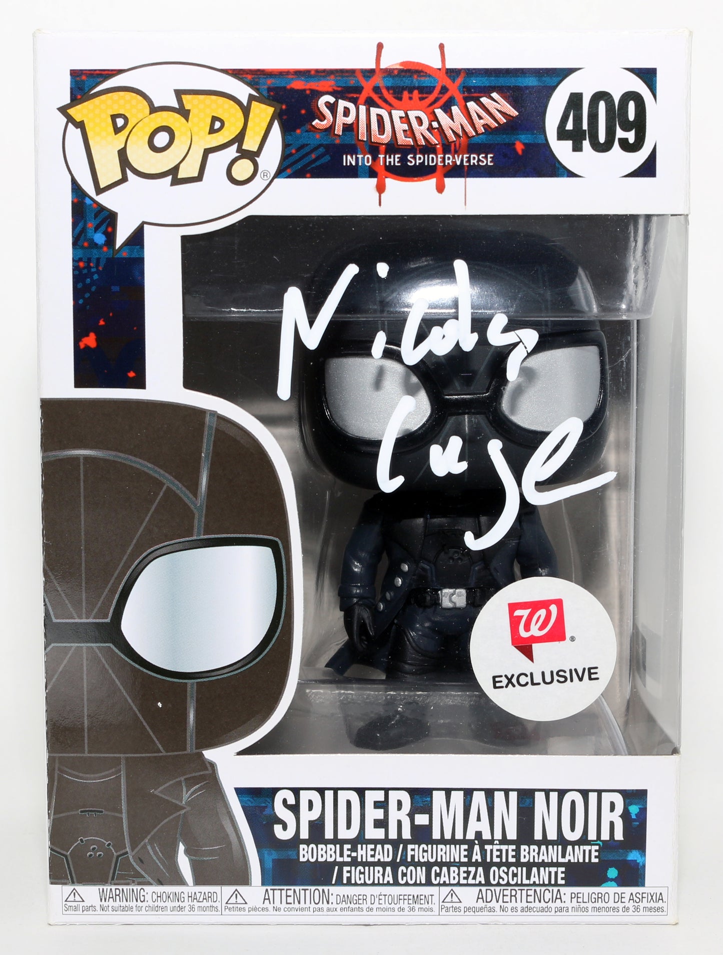 
                  
                    Nicolas Cage as Spider-Man Noir in Spider-Man: Into the Spider-Verse Walgreens Exclusive (Celebrity Authentics) Signed Funko POP! #409
                  
                