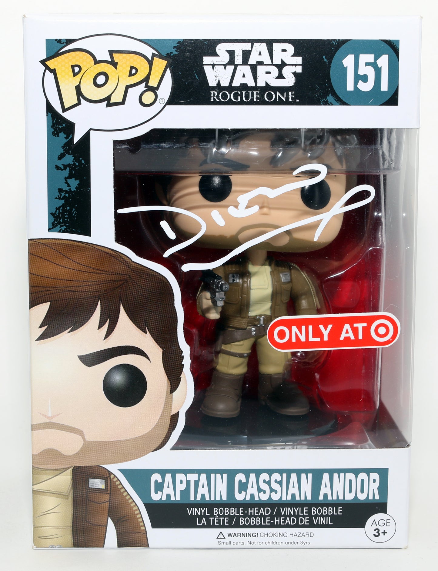 
                  
                    Diego Luna as Captain Cassian Andor in Rogue One: A Star Wars Story Target Exclusive Signed Funko POP! #151
                  
                
