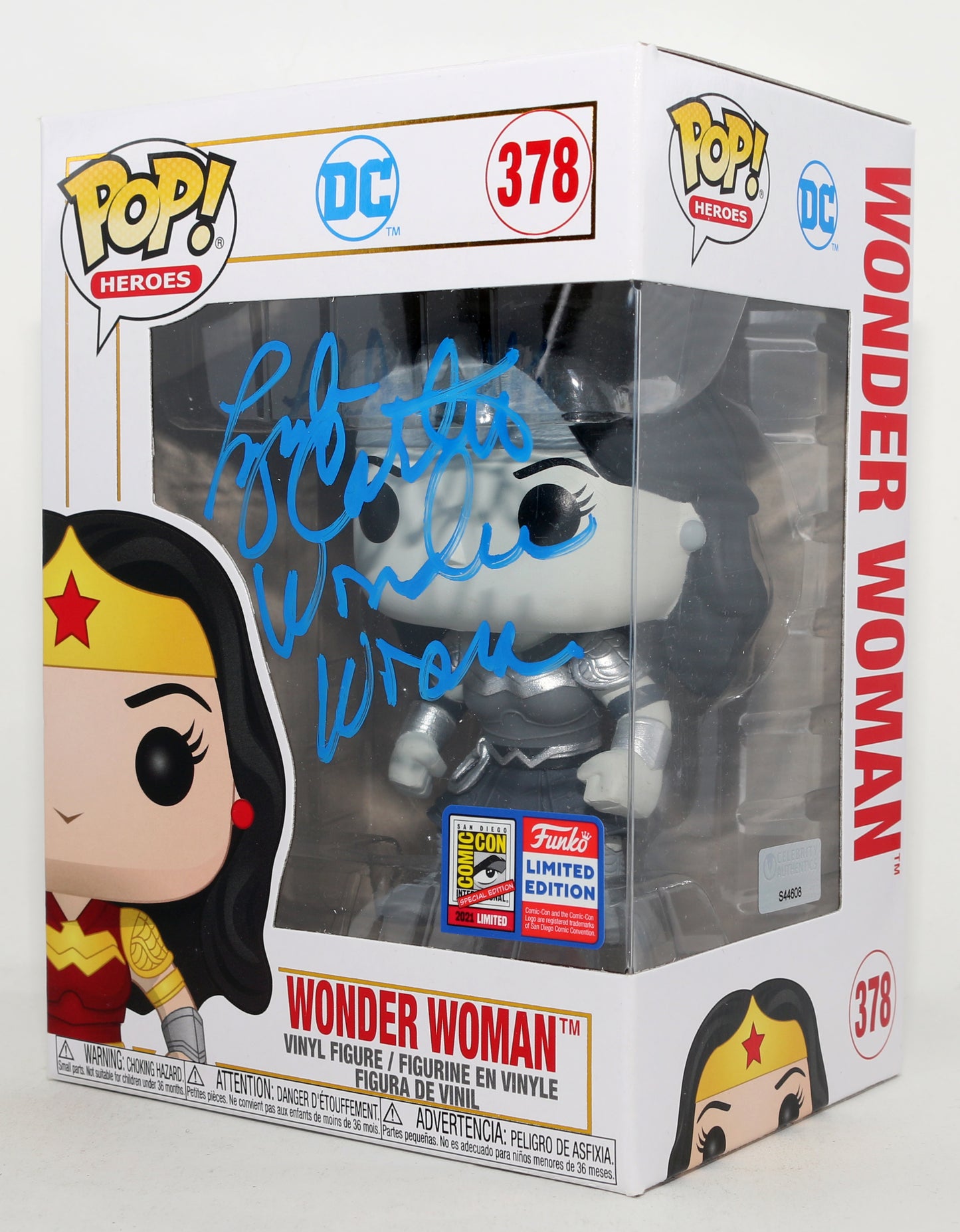 
                  
                    Lynda Carter as Wonder Woman in Wonder Woman San Diego Comic Con LE (Celebrity Authentics) Signed Funko POP! #378 with Character Name
                  
                