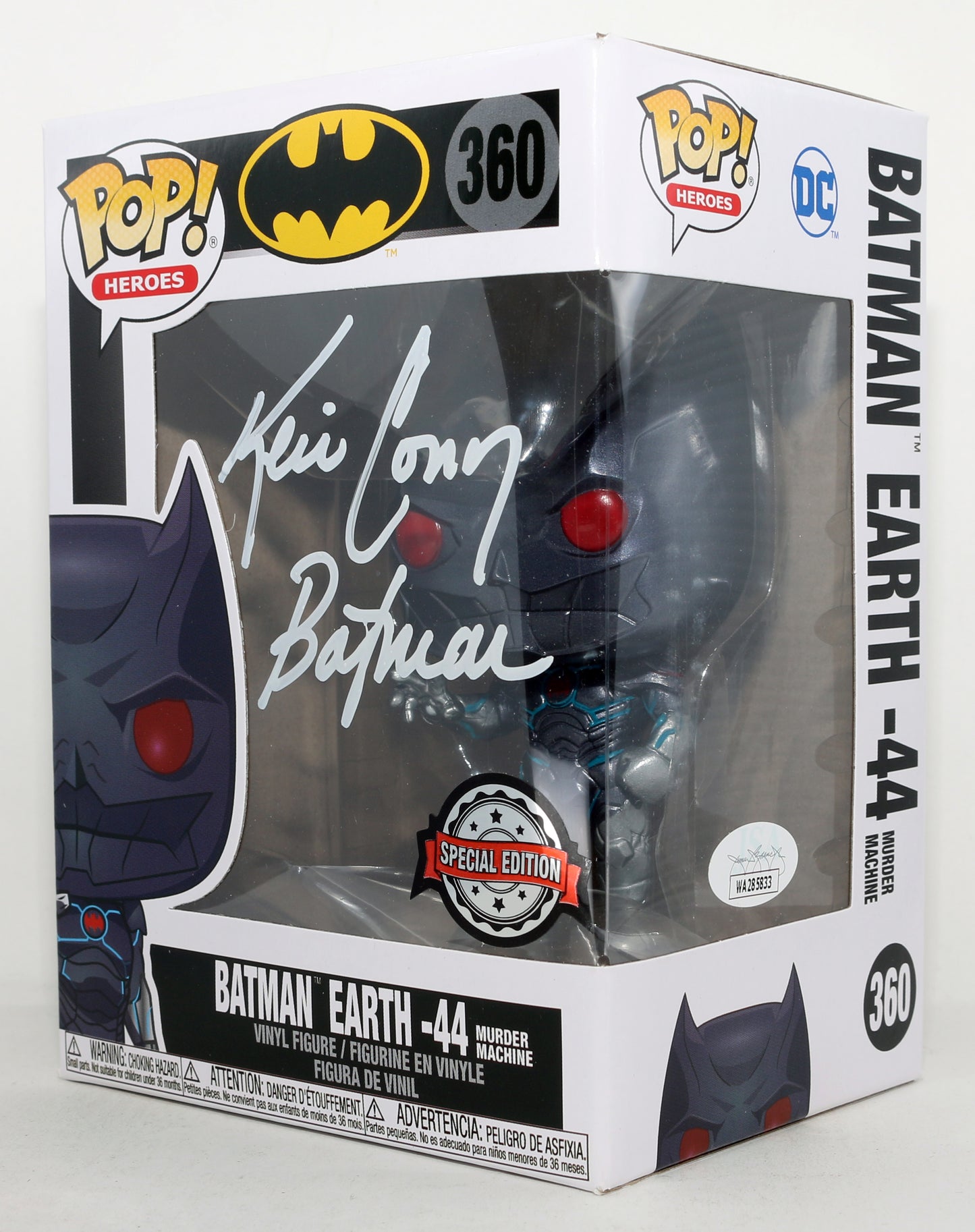 
                  
                    Kevin Conroy as Batman in Batman: The Animated Series Special Edition (JSA) Signed Funko POP! #360 with Character Name
                  
                