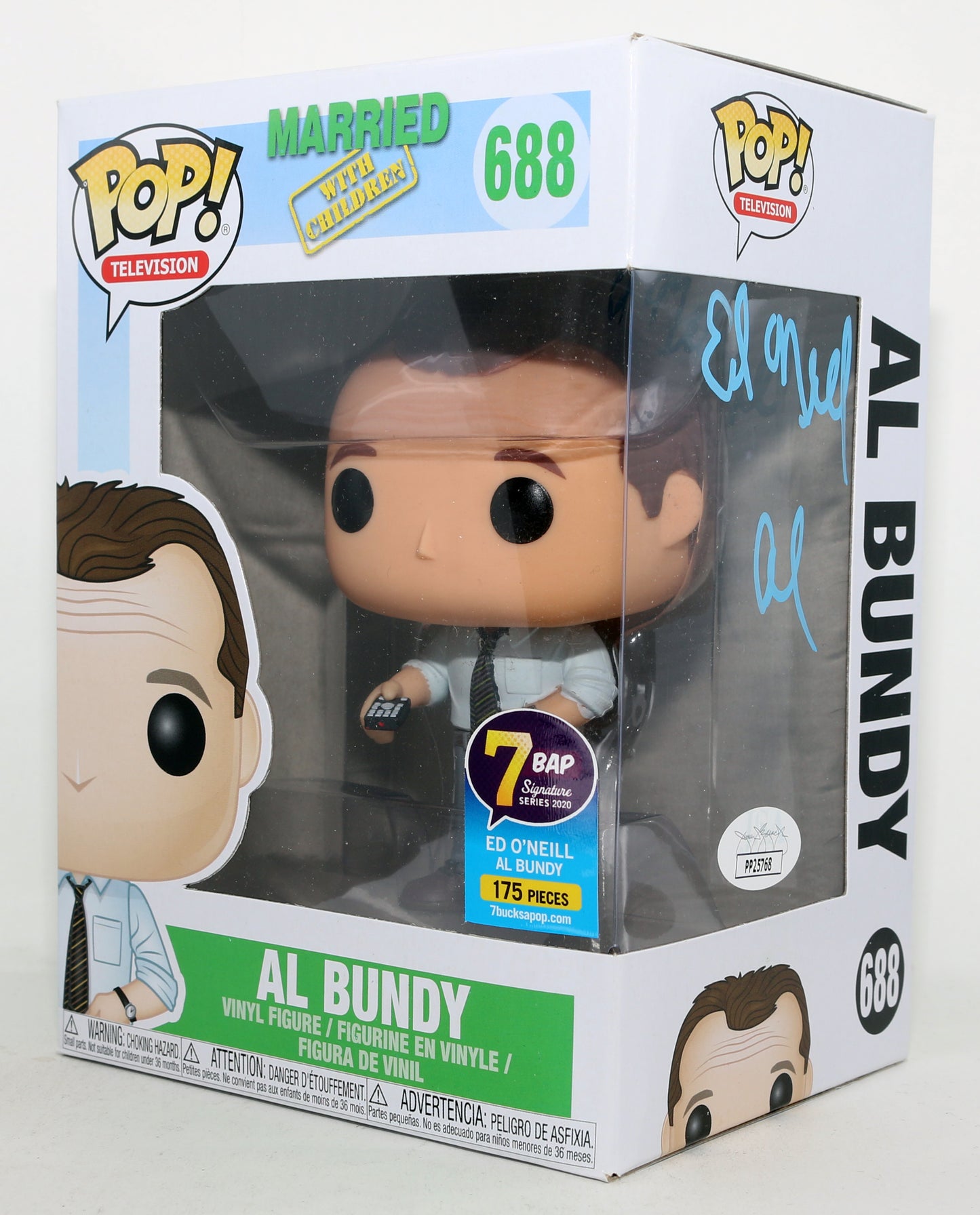 
                  
                    Ed O'Neill as Al Bundy in Married with Children 7 BAP Signature Series (JSA) Signed Funko POP! #688 with Character Name
                  
                