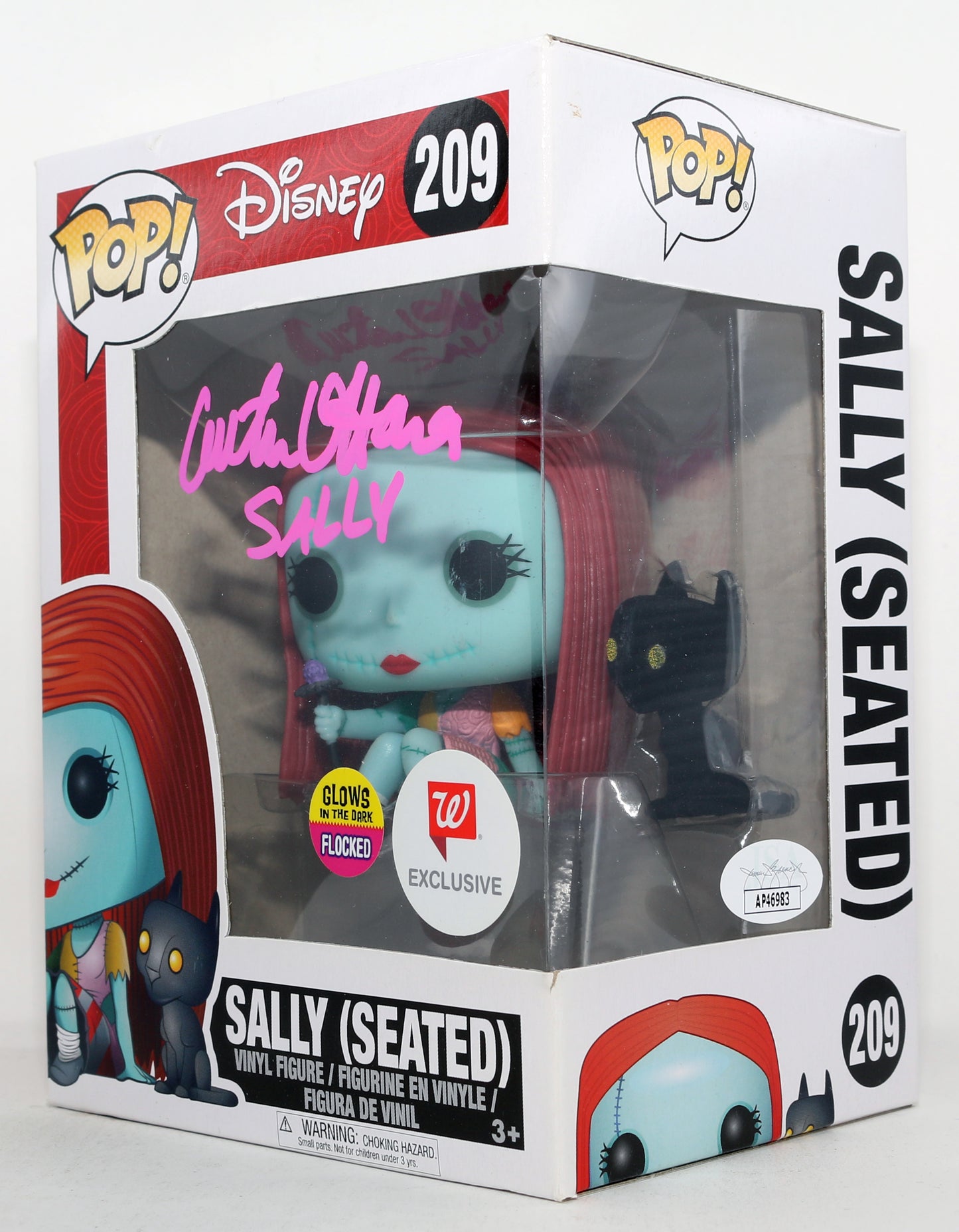 
                  
                    Catherine O'Hara as Sally in The Nightmare Before Christmas Walgreens Exclusive GITD (JSA) Signed Funko POP! #209 with Character Name
                  
                