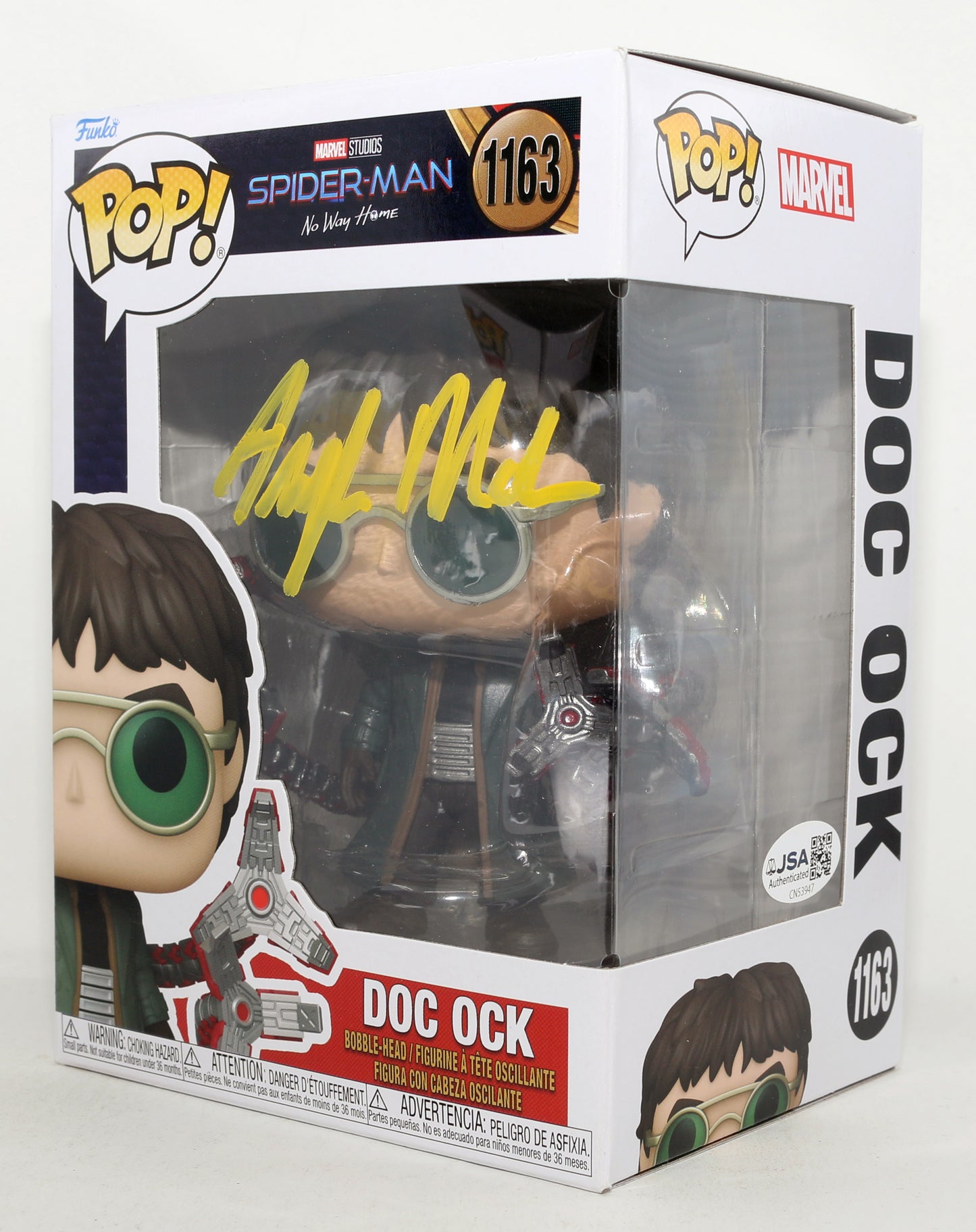 
                  
                    Alfred Molina as Doctor Octopus in Spider-Man: No Way Home (JSA) Signed Funko POP! #1163
                  
                