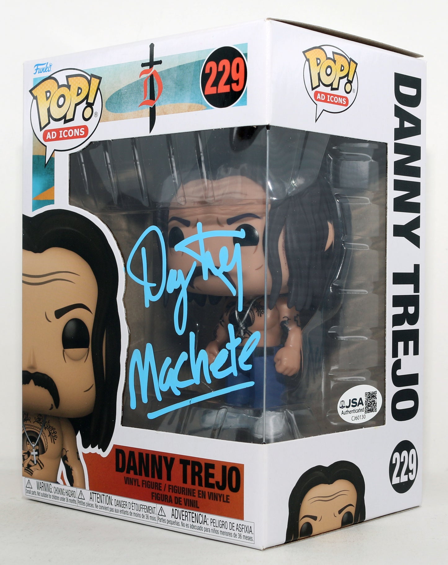 
                  
                    Danny Trejo from Machete, Machete Kills, & Spy Kids (JSA) Signed Funko POP! #229 with Character Name
                  
                