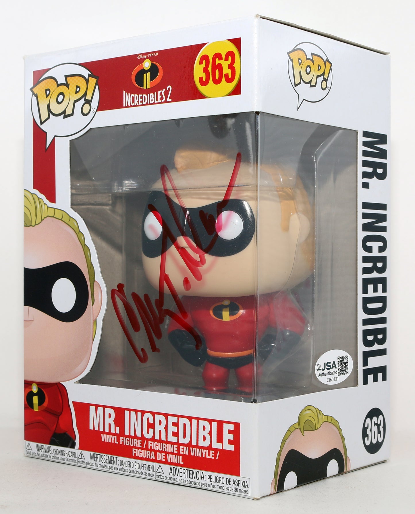 
                  
                    Craig T. Nelson as Mr. Incredible in Incredibles 2 (JSA) Signed Funko POP! #363
                  
                