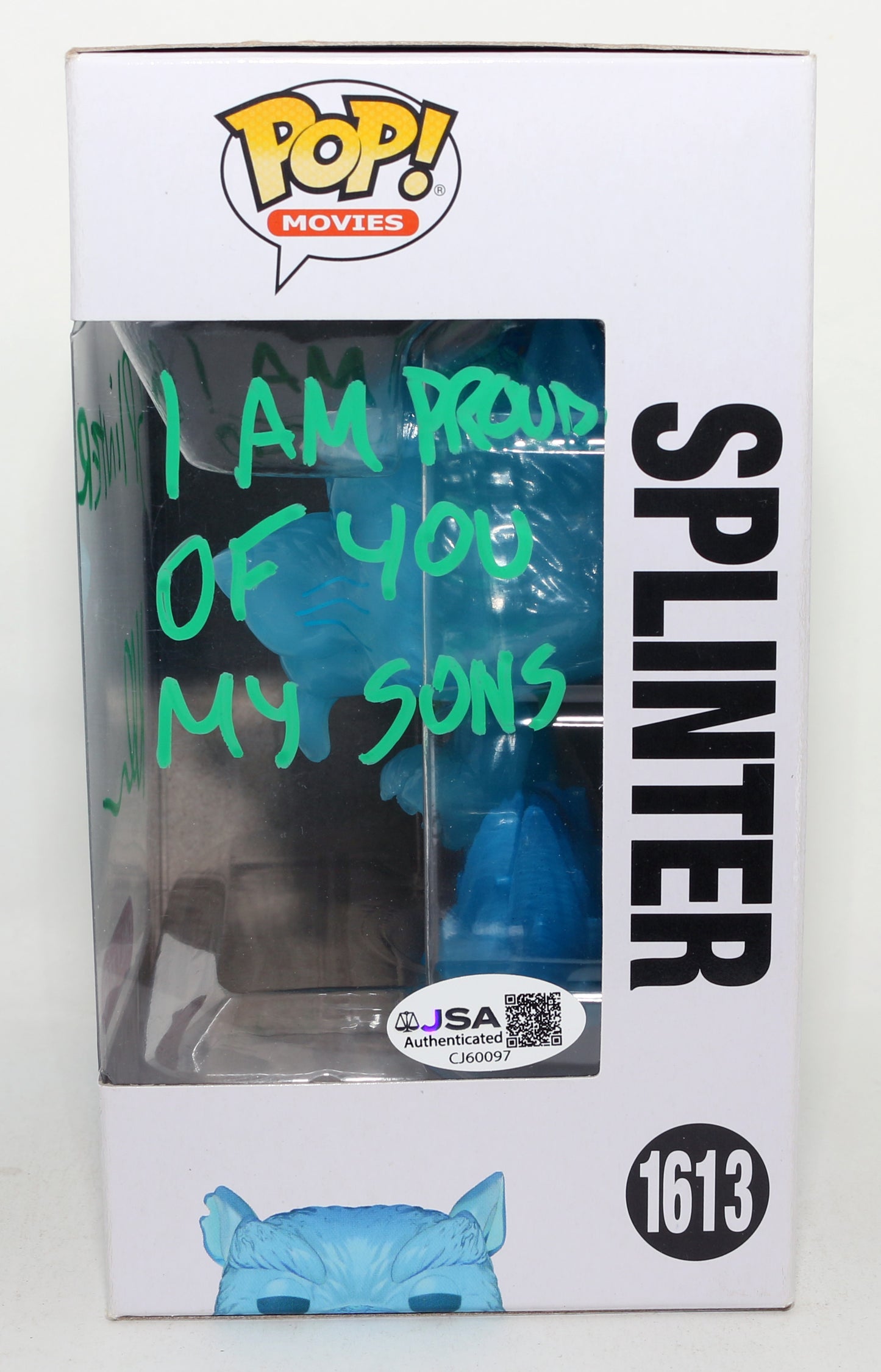 
                  
                    Kevin Clash as Splinter in Teenage Mutant Ninja Turtles Target Exclusive (JSA) Signed Funko POP! #1613 with Character Name & Quote
                  
                