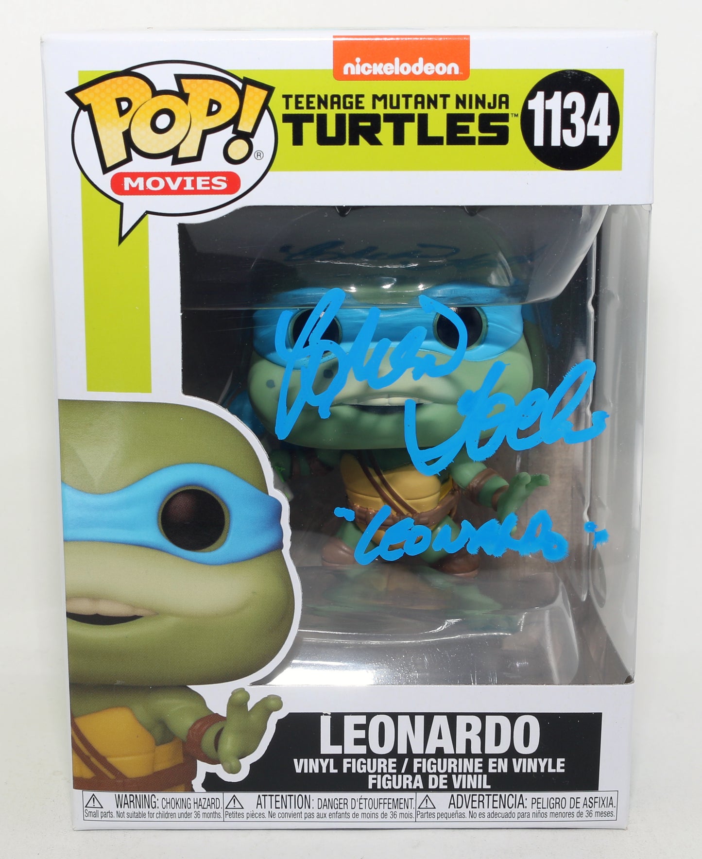 
                  
                    Brian Tochi as Leonardo in Teenage Mutant Ninja Turtles (JSA) Signed Funko POP! #1134 with Character Name
                  
                
