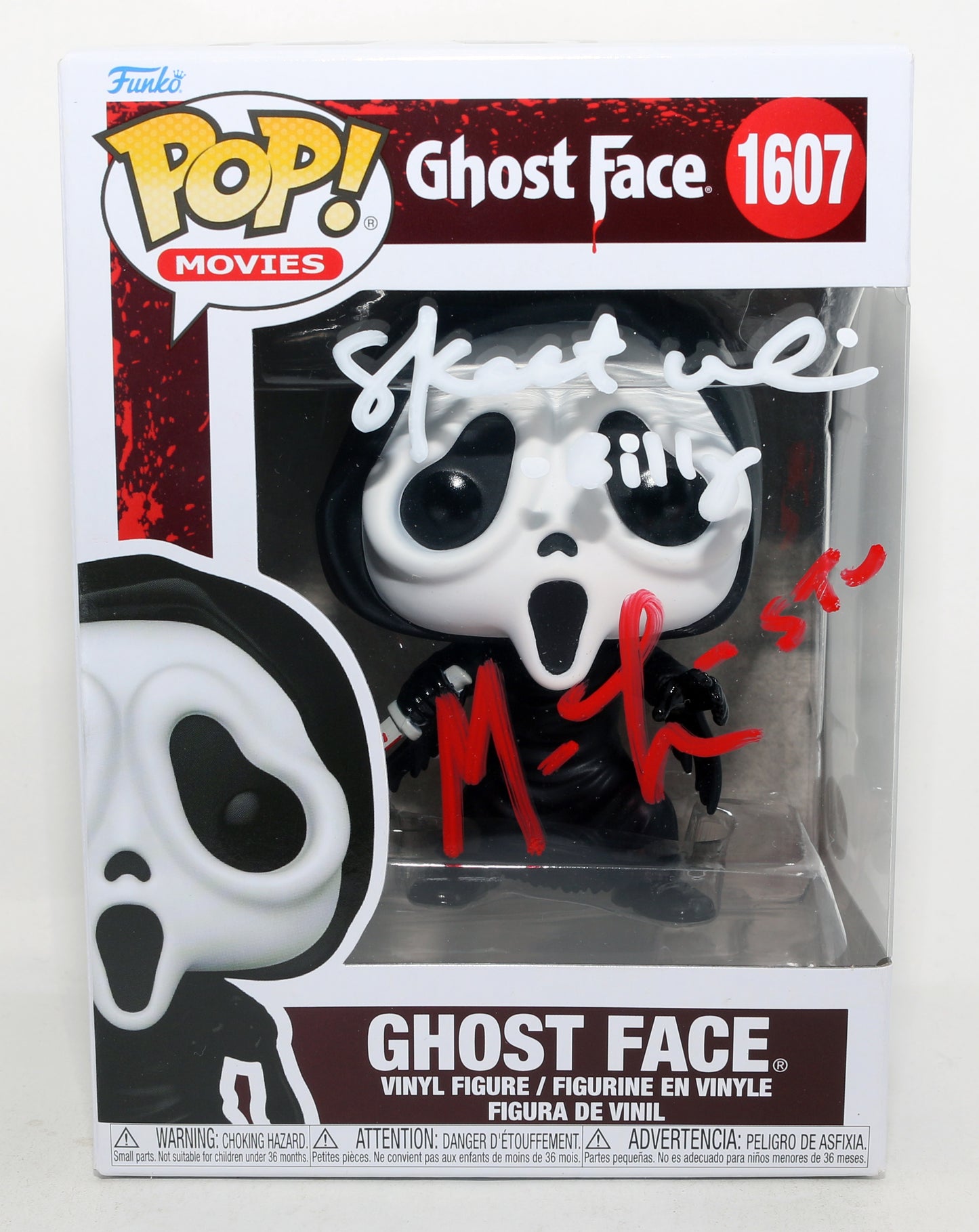 
                  
                    Matthew Lillard as Stu Macher & Skeet Ulrich as Billy Loomis in Scream (JSA) Signed Funko POP! #1607 with Character Names
                  
                