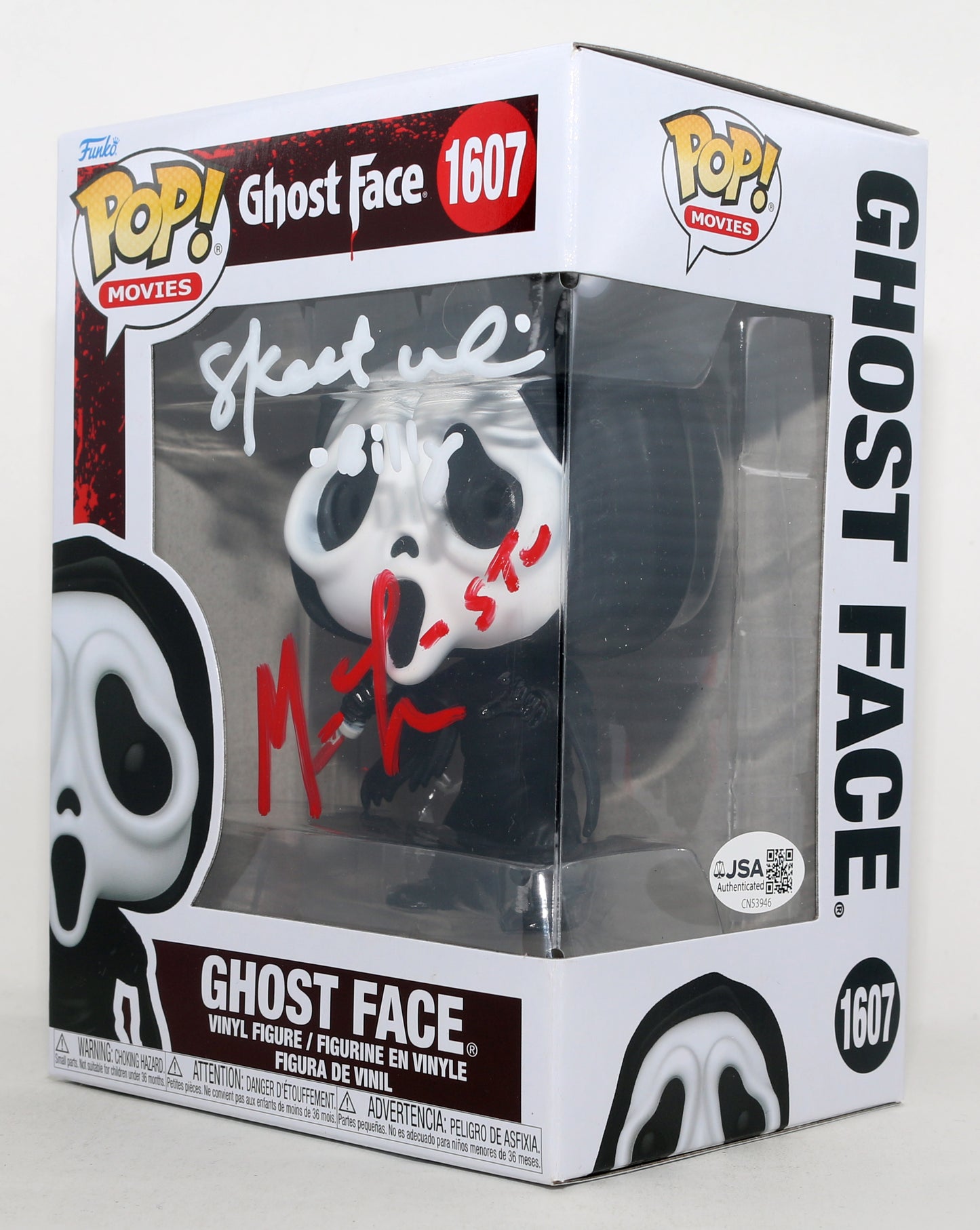 
                  
                    Matthew Lillard as Stu Macher & Skeet Ulrich as Billy Loomis in Scream (JSA) Signed Funko POP! #1607 with Character Names
                  
                