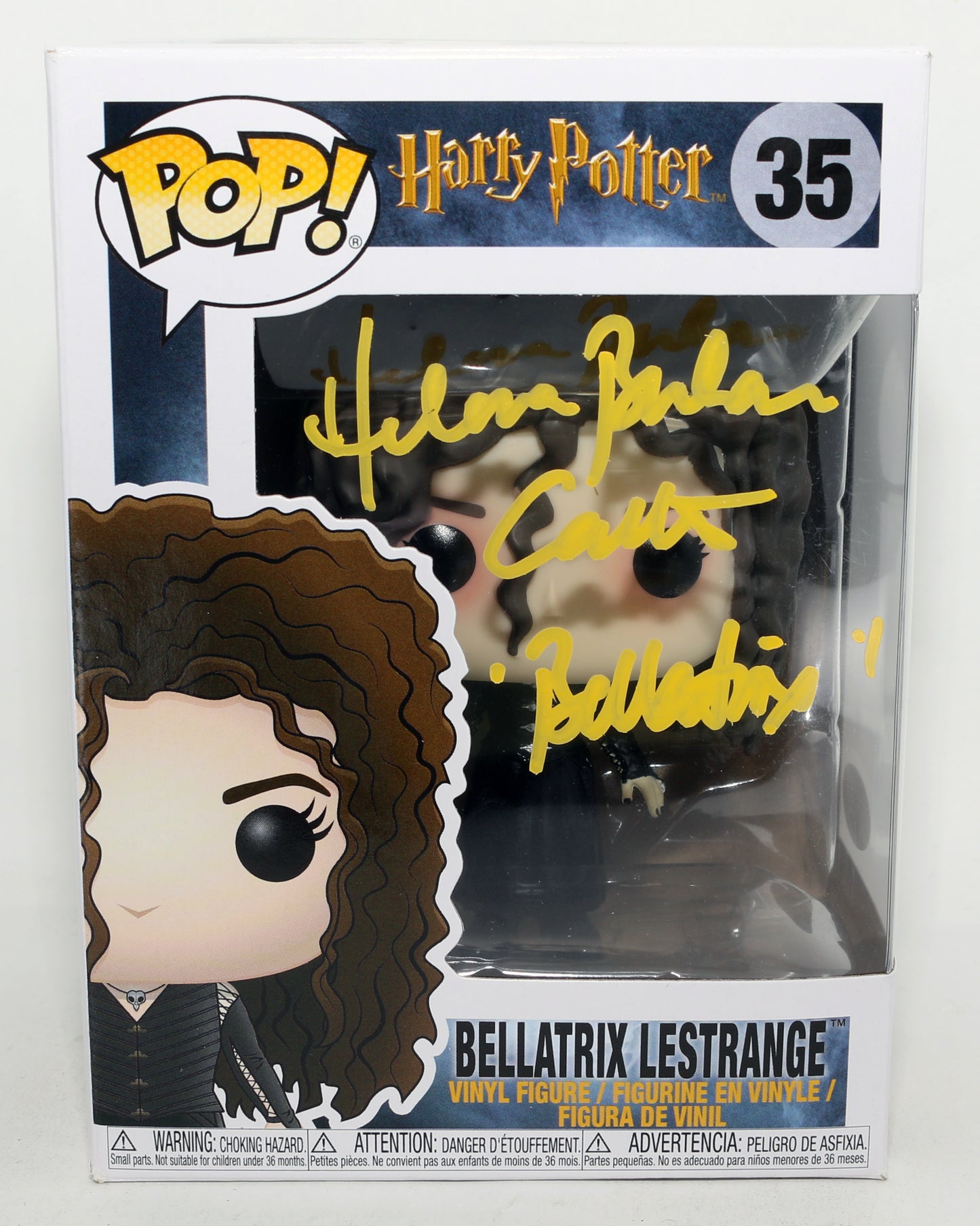 
                  
                    Helena Bonham Carter as Bellatrix LeStrange in Harry Potter (JSA) Signed Funko POP! #35 with Character Name
                  
                