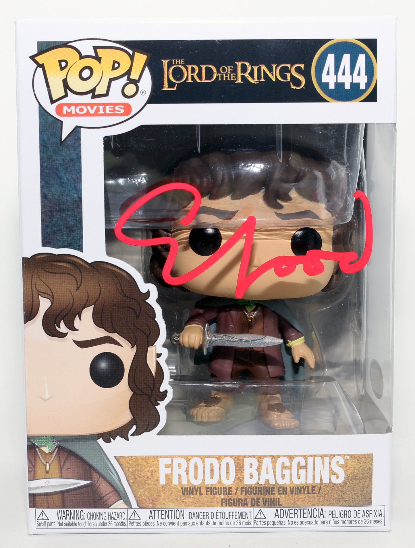 
                  
                    Elijah Wood as Frodo Baggins in The Lord of the Rings: The Two Towers (JSA) Signed Funko POP! #444
                  
                