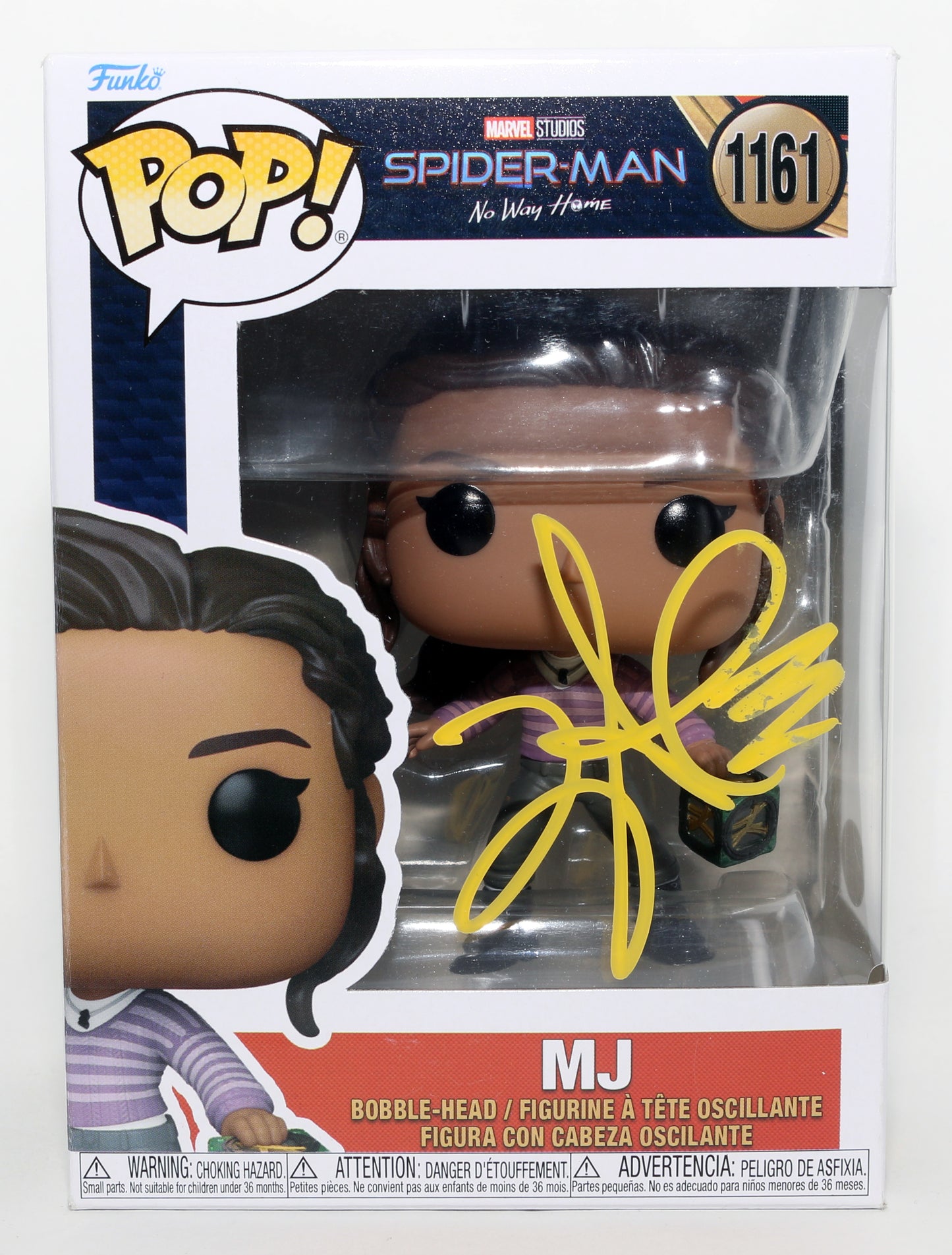 
                  
                    Zendaya as Michelle "MJ" Jones in Spider-Man: No Way Home (JSA) Signed Funko POP! #1161
                  
                