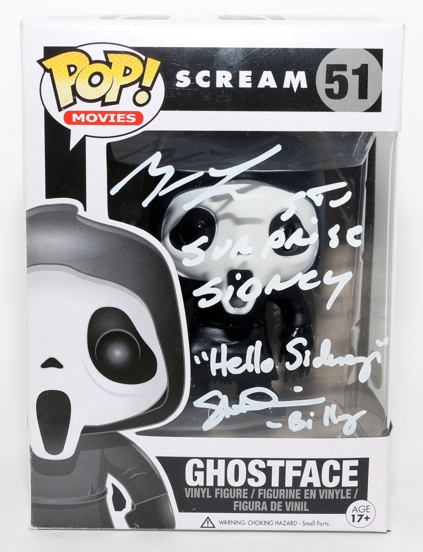 
                  
                    Matthew Lillard as Stu Macher & Skeet Ulrich as Billy Loomis in Scream (JSA) Signed Funko POP! #51 with Character Names & Quotes
                  
                