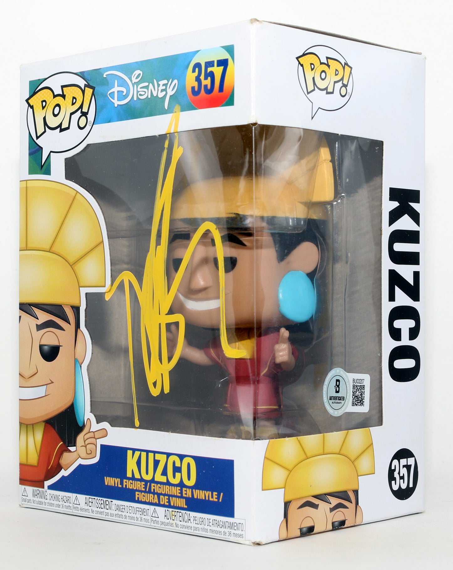 
                  
                    David Spade as Kuzco in The Emperor's New Groove (Beckett) Signed Funko POP! #357
                  
                