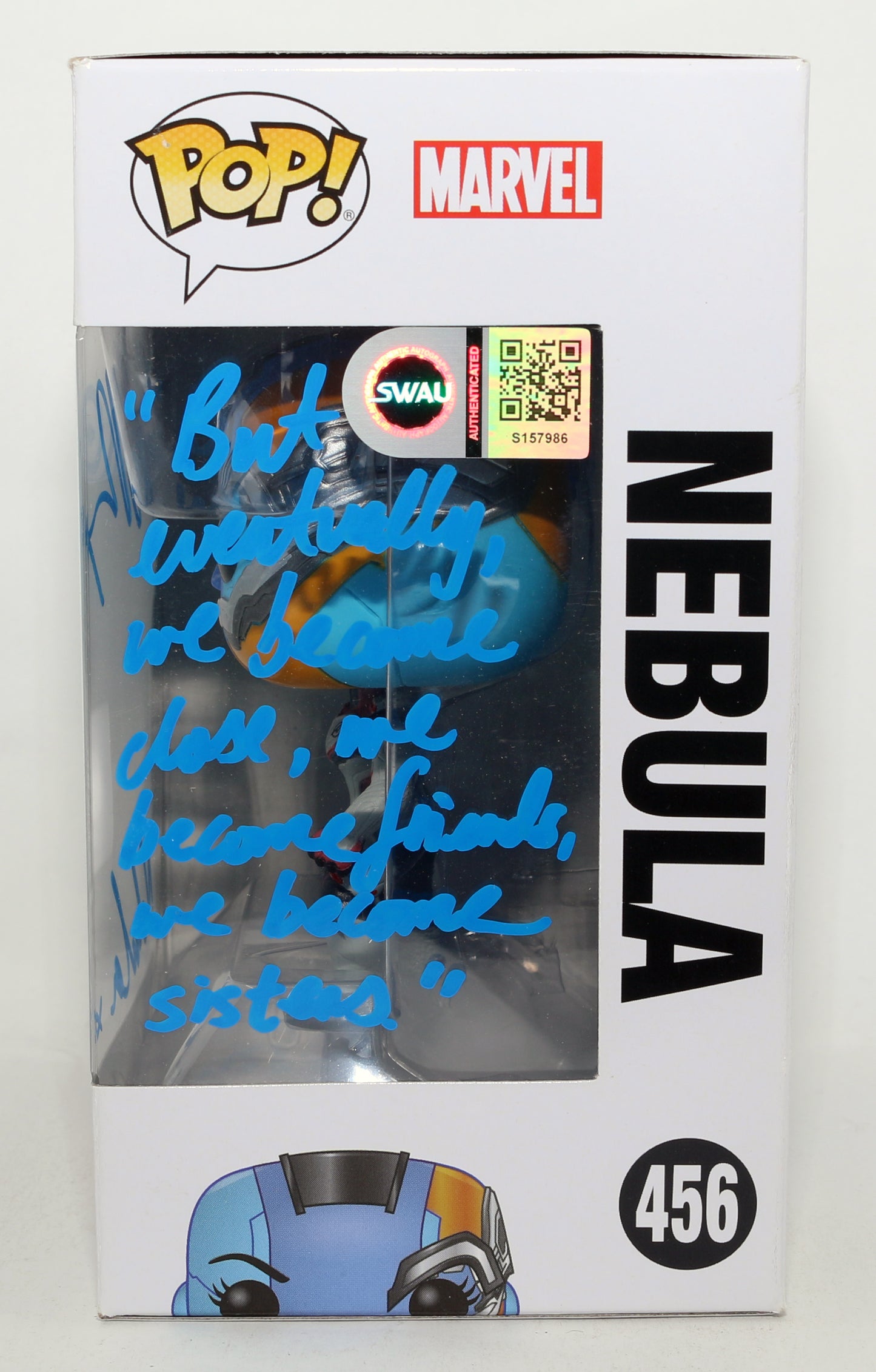 
                  
                    Karen Gillan as Nebula in Avengers: Endgame (SWAU) Signed Funko POP! #456 with Character Name & Quote
                  
                