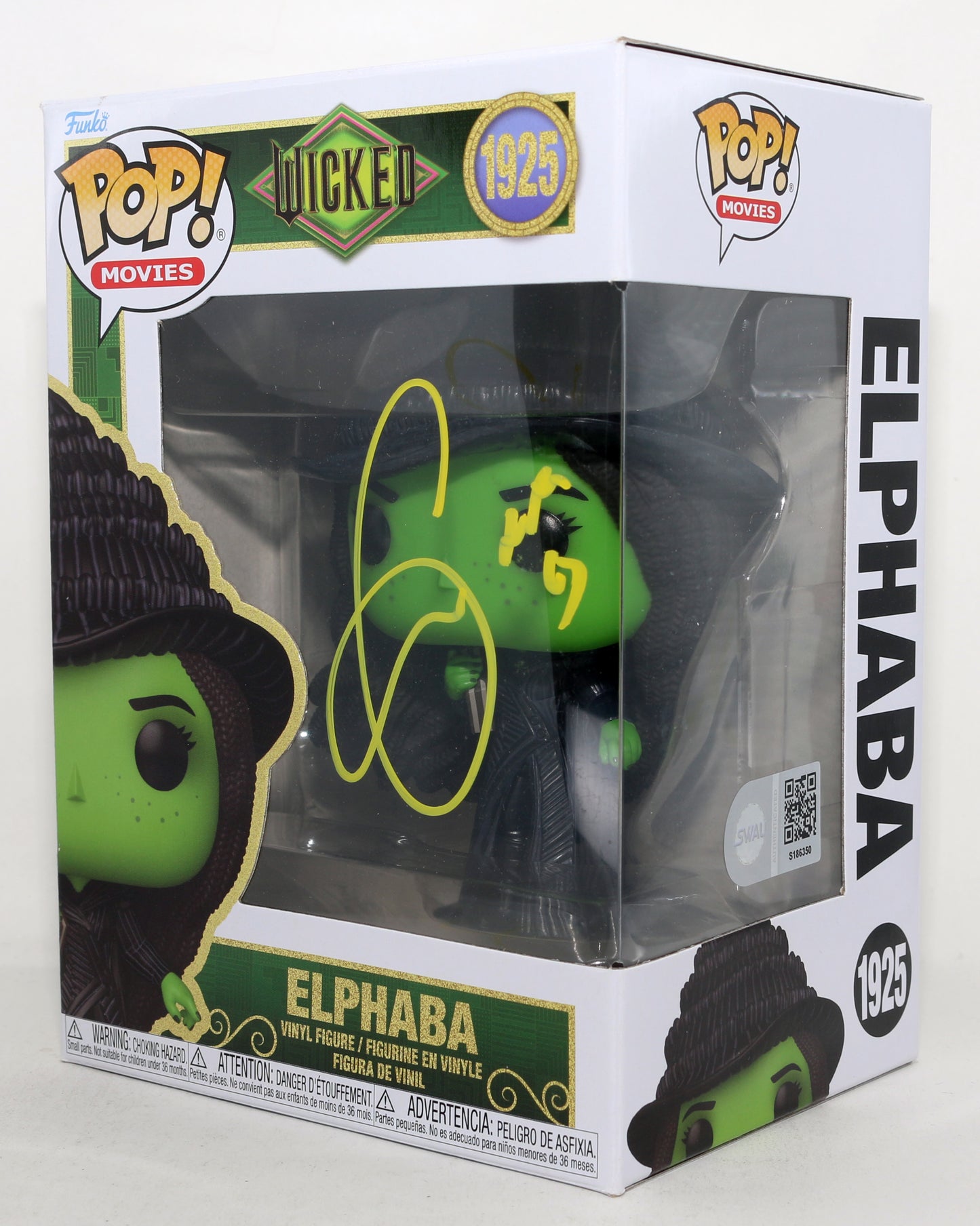 
                  
                    Cynthia Erivo as Elphaba in Wicked (SWAU) Signed Funko POP! #1925
                  
                