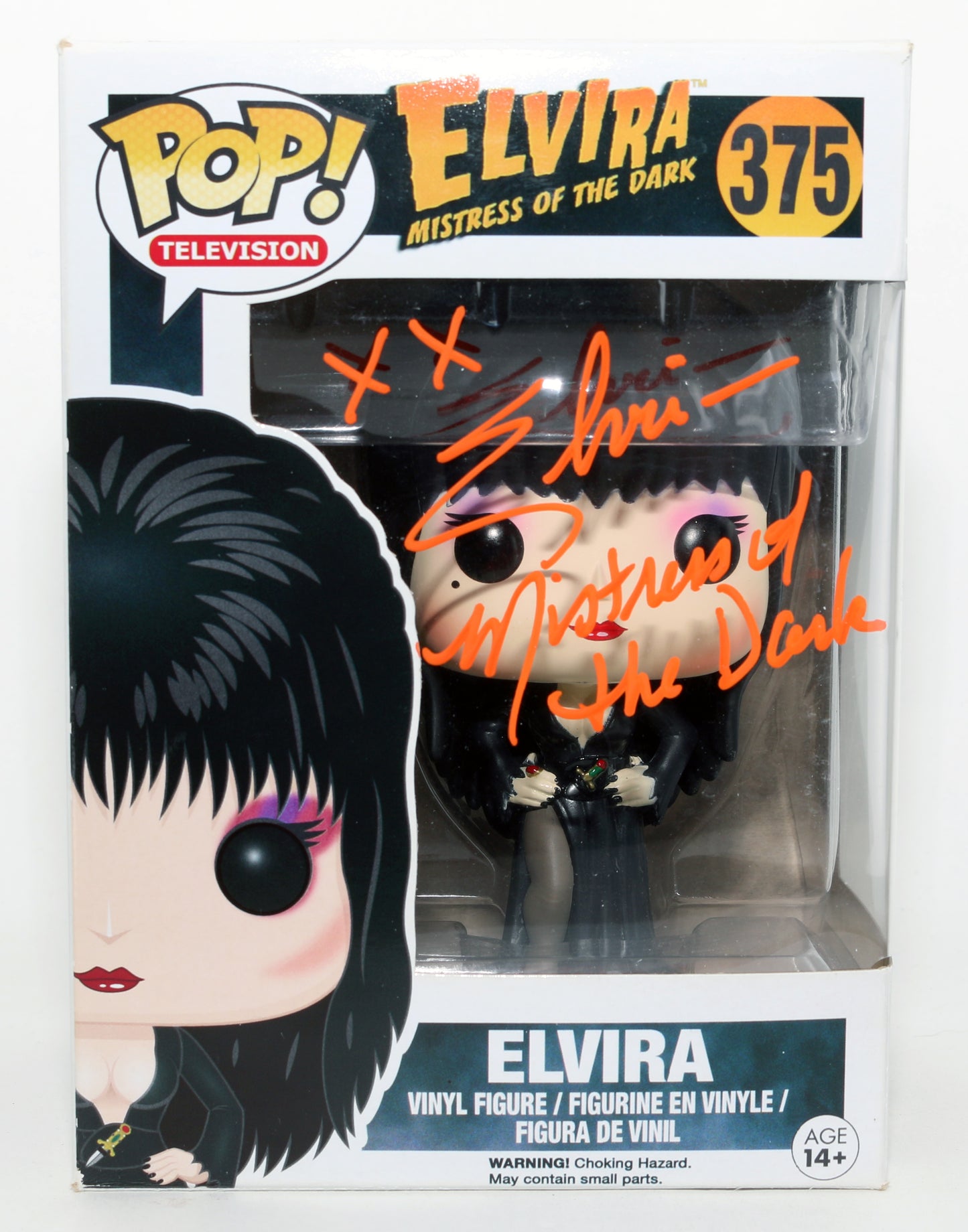 
                  
                    Cassandra Peterson as Elvira in Elvira: Mistress of the Dark Signed Funko POP! #375 with Character Name
                  
                