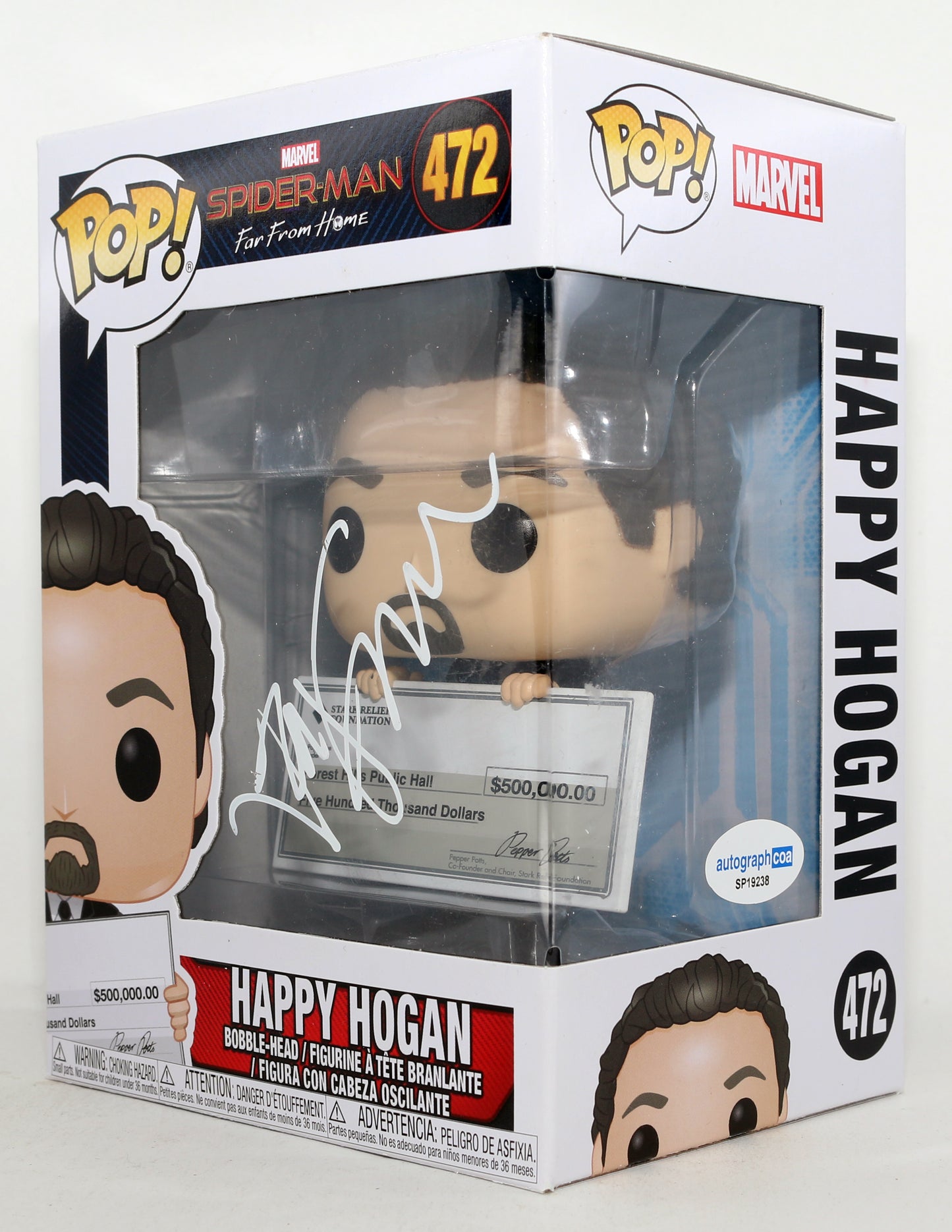 
                  
                    Jon Favreau as Happy Hogan in Spider-Man: Far From Home Man Signed Funko POP! #472
                  
                