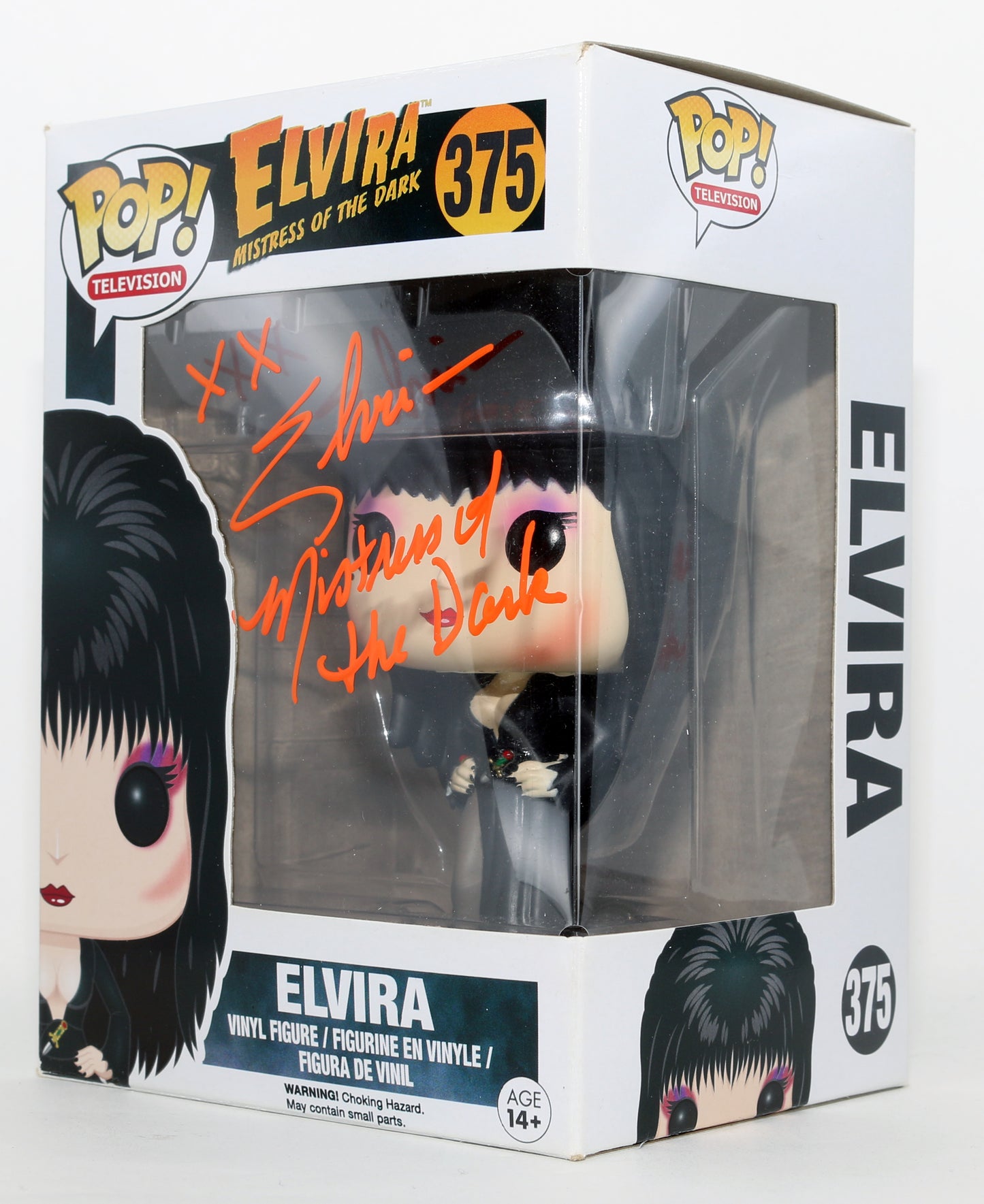 
                  
                    Cassandra Peterson as Elvira in Elvira: Mistress of the Dark Signed Funko POP! #375 with Character Name
                  
                