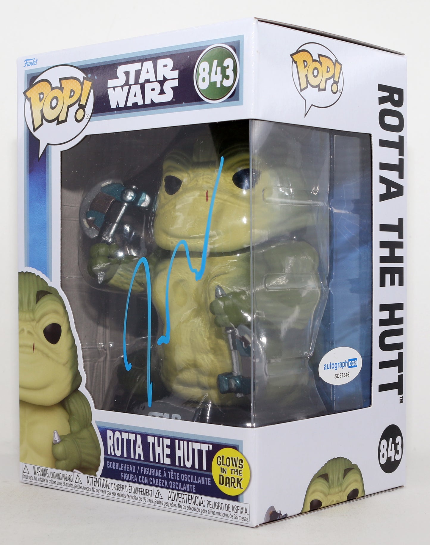 
                  
                    Jeremy Allen White as Rotta the Hutt in Star Wars: The Mandalorian & Grogu Signed Funko POP! #843
                  
                