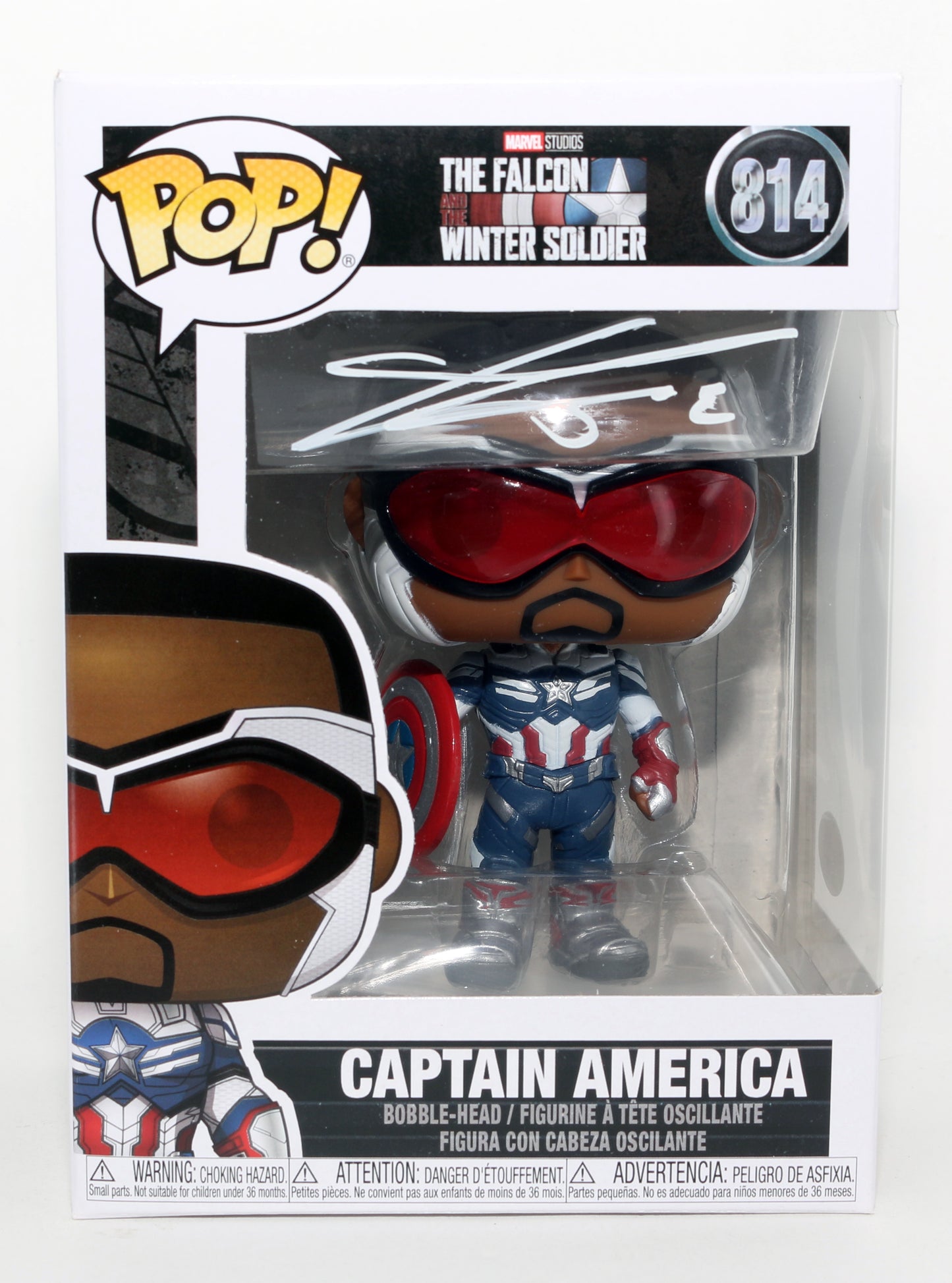 
                  
                    Anthony Mackie as Falcon in Falcon & the Winter Soldier (JSA) Signed Funko POP! #814
                  
                