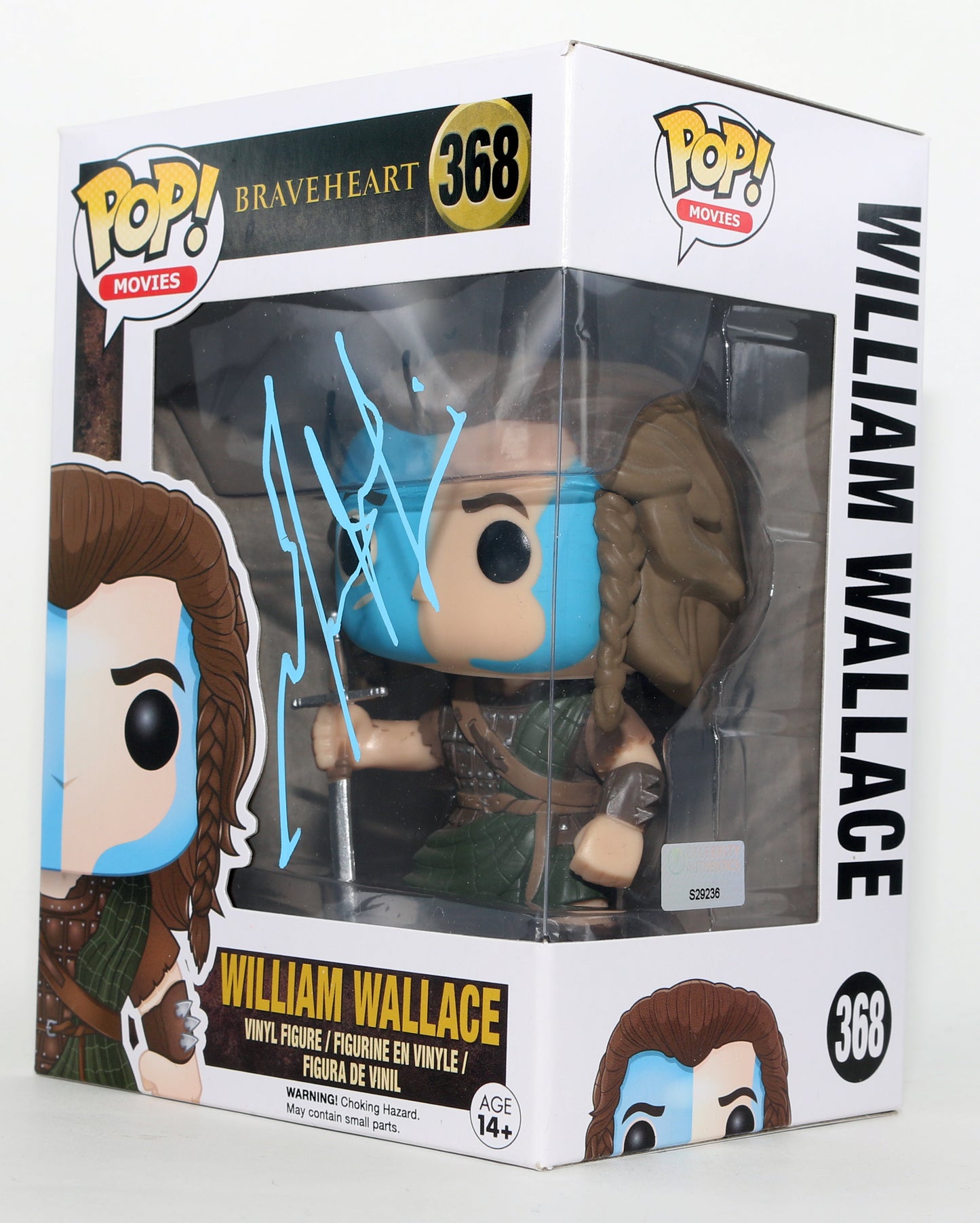
                  
                    Mel Gibson as William Wallace in Braveheart (Celebrity Authentics) Signed Funko POP! #368
                  
                