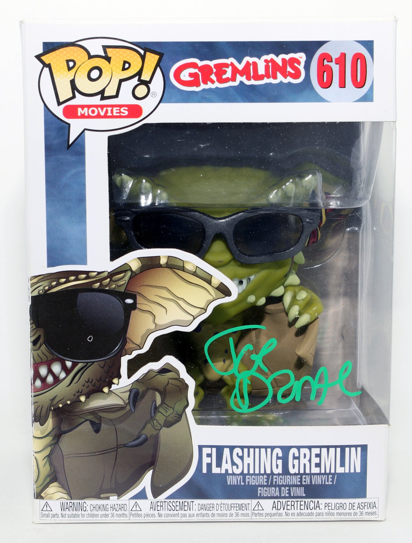 
                  
                    Joe Dante as Flashing Germlin in Gremlins Signed Funko POP! #610
                  
                