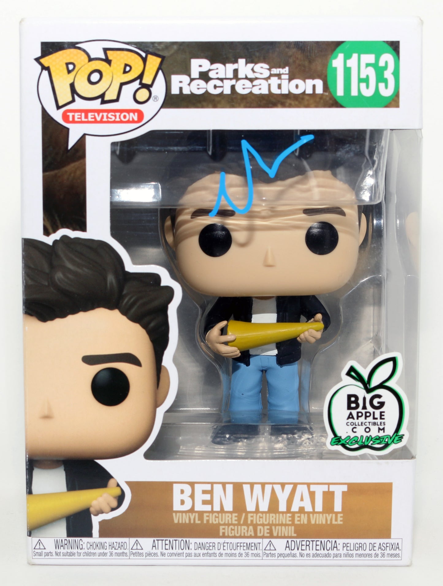 
                  
                    Adam Scott as Ben Wyatt in Parks & Recreation Big Apple Exclusive Signed Funko POP! #1153
                  
                