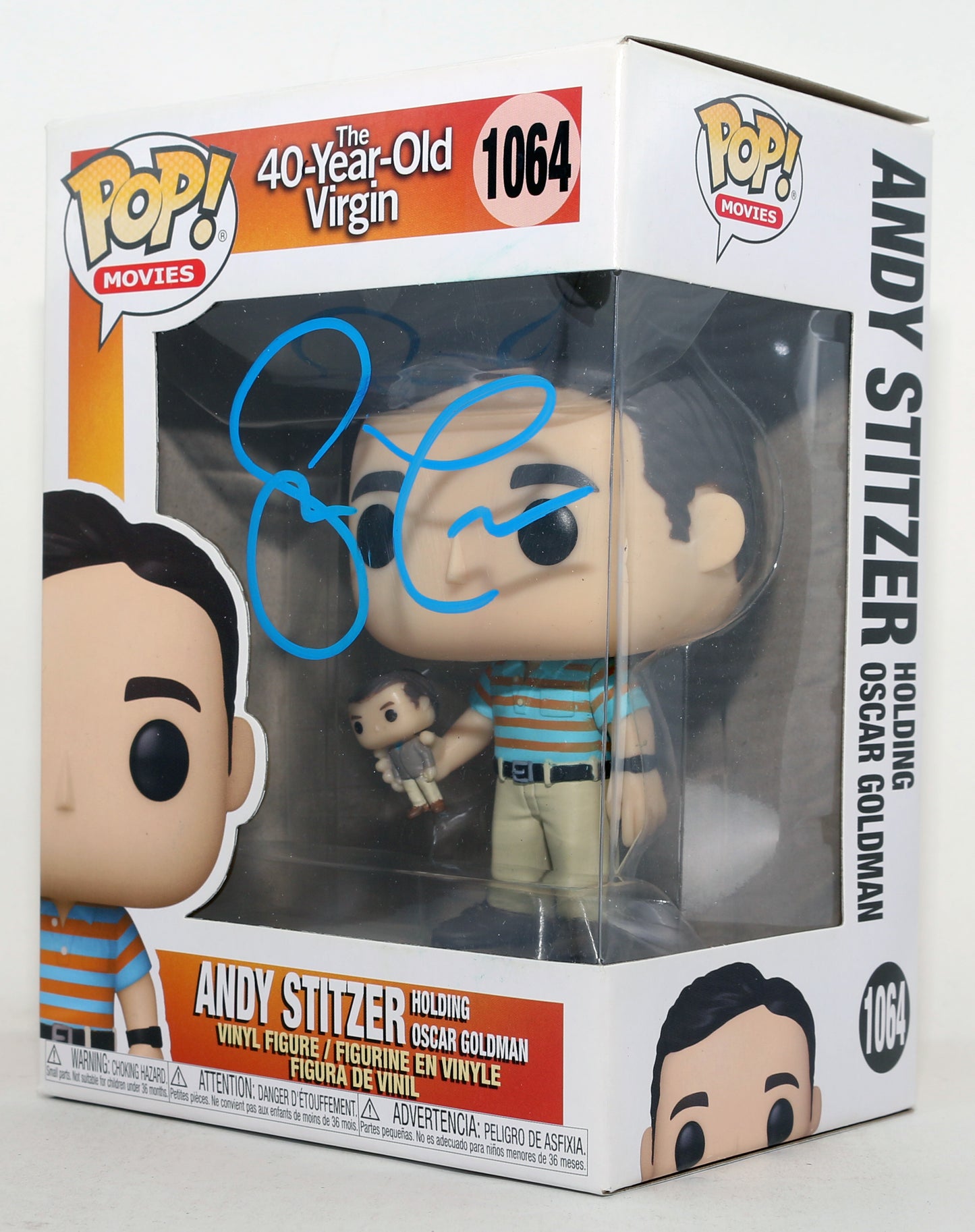 
                  
                    Steve Carell as Andy Stitzer in The 40-Year-Old Virgin Signed Funko POP! #1064
                  
                