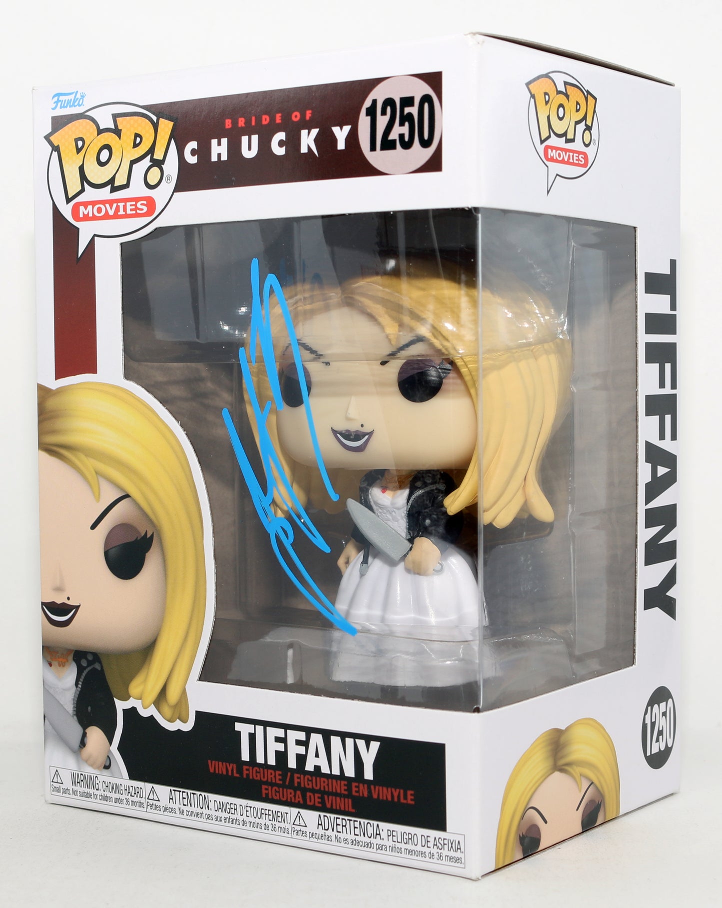 
                  
                    Jennifer Tilly as the Voice of Tiffany Valentine in The Bride of Chucky Signed Funko POP! #1250
                  
                