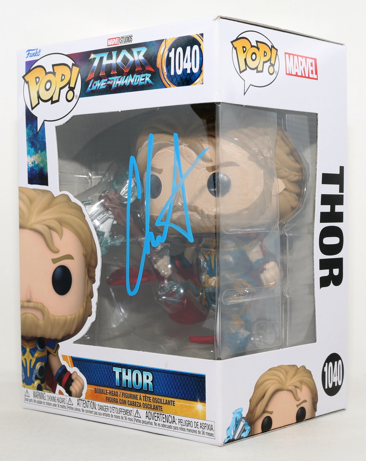 
                  
                    Chris Hemsworth as Thor in Thor: Love & Thunder Signed Funko POP! #1040
                  
                