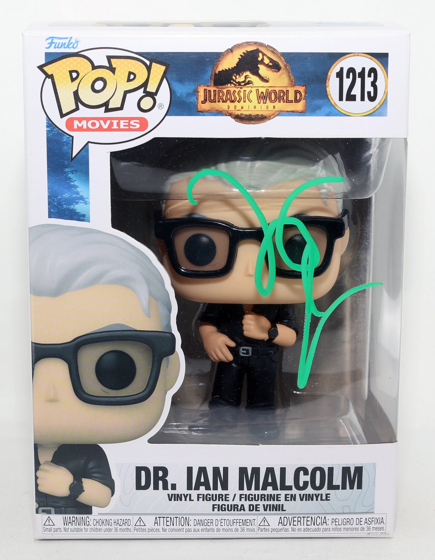 
                  
                    Jeff Goldblum as Dr. Ian Malcolm in Jurassic World Dominion Signed Funko POP! #1213
                  
                