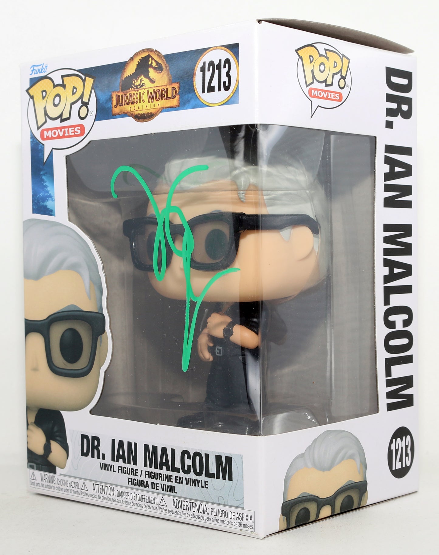 
                  
                    Jeff Goldblum as Dr. Ian Malcolm in Jurassic World Dominion Signed Funko POP! #1213
                  
                