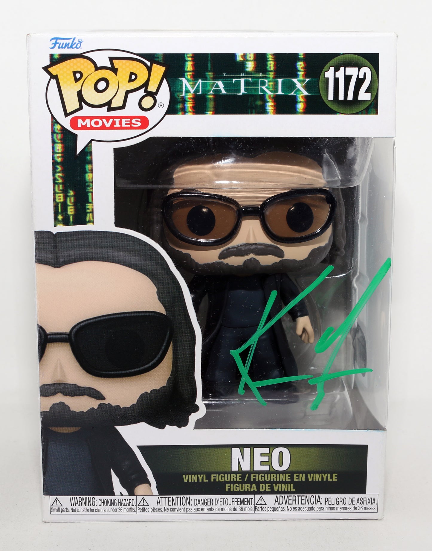 
                  
                    Keanu Reeves as Neo in The Matrix (SWAU) Signed Funko POP! #1172
                  
                