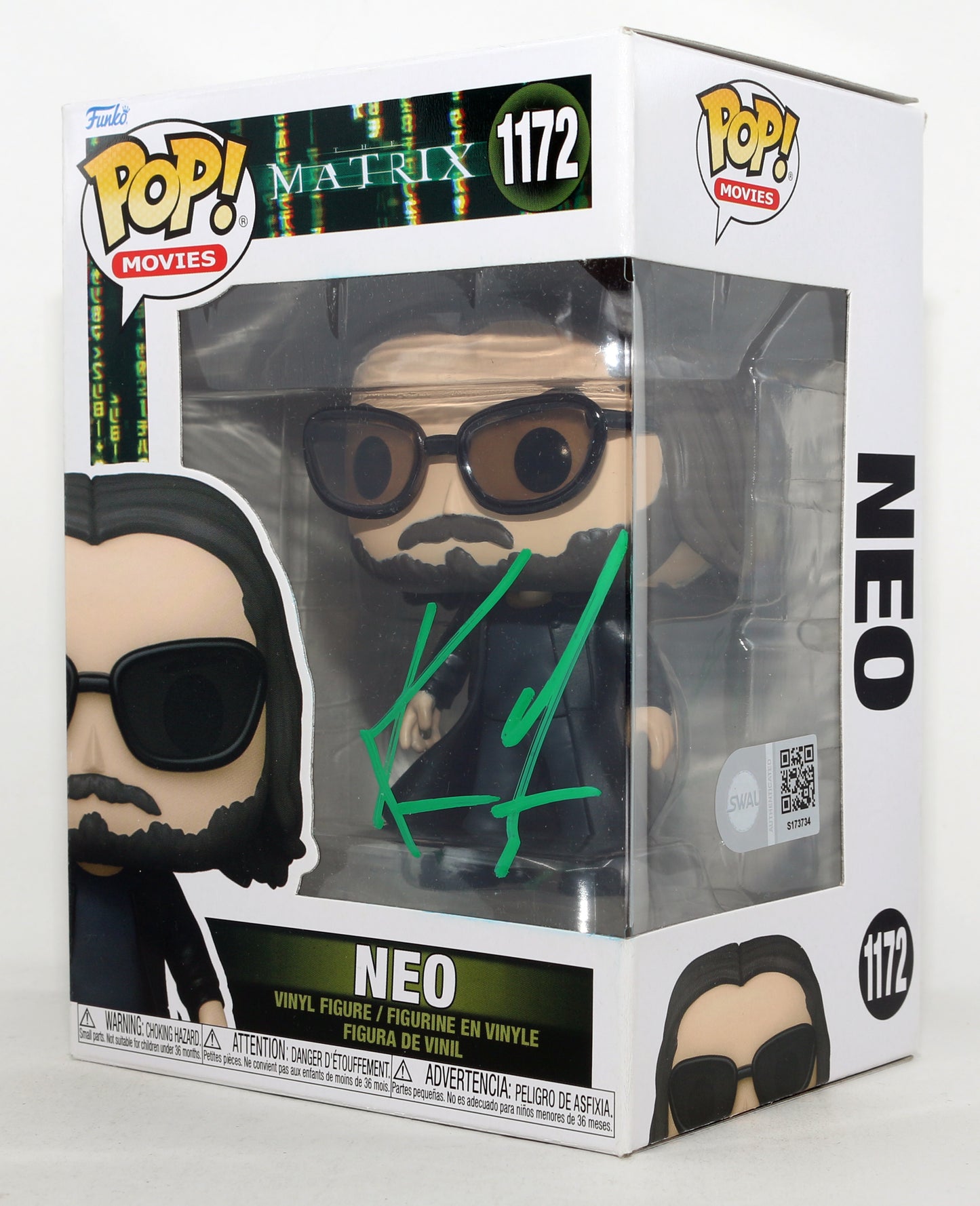 
                  
                    Keanu Reeves as Neo in The Matrix (SWAU) Signed Funko POP! #1172
                  
                