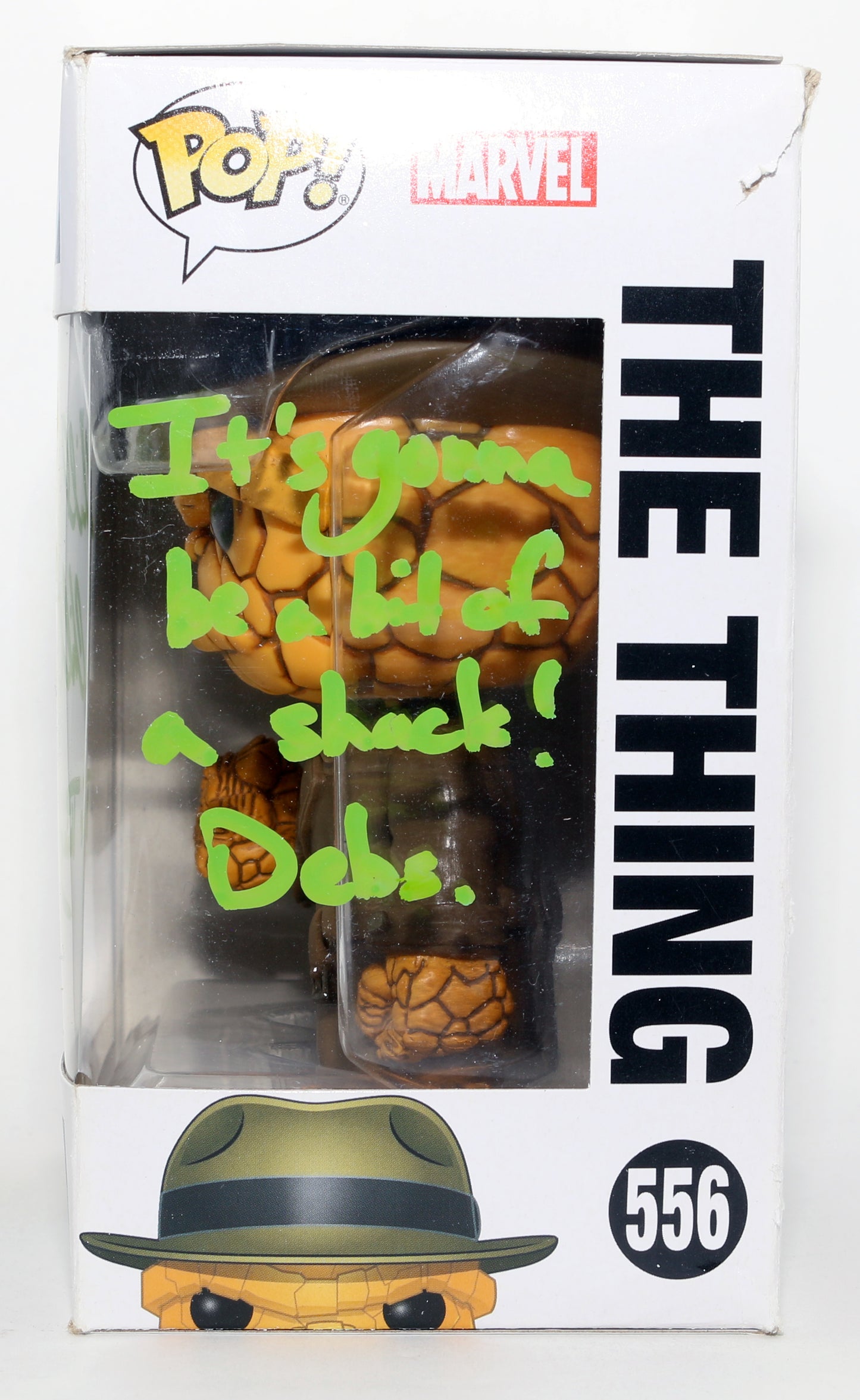 
                  
                    Michael Chiklis as Ben Grimm / The Thing in Fantastic Four Signed Funko POP! #556 with Character Name & Quote
                  
                