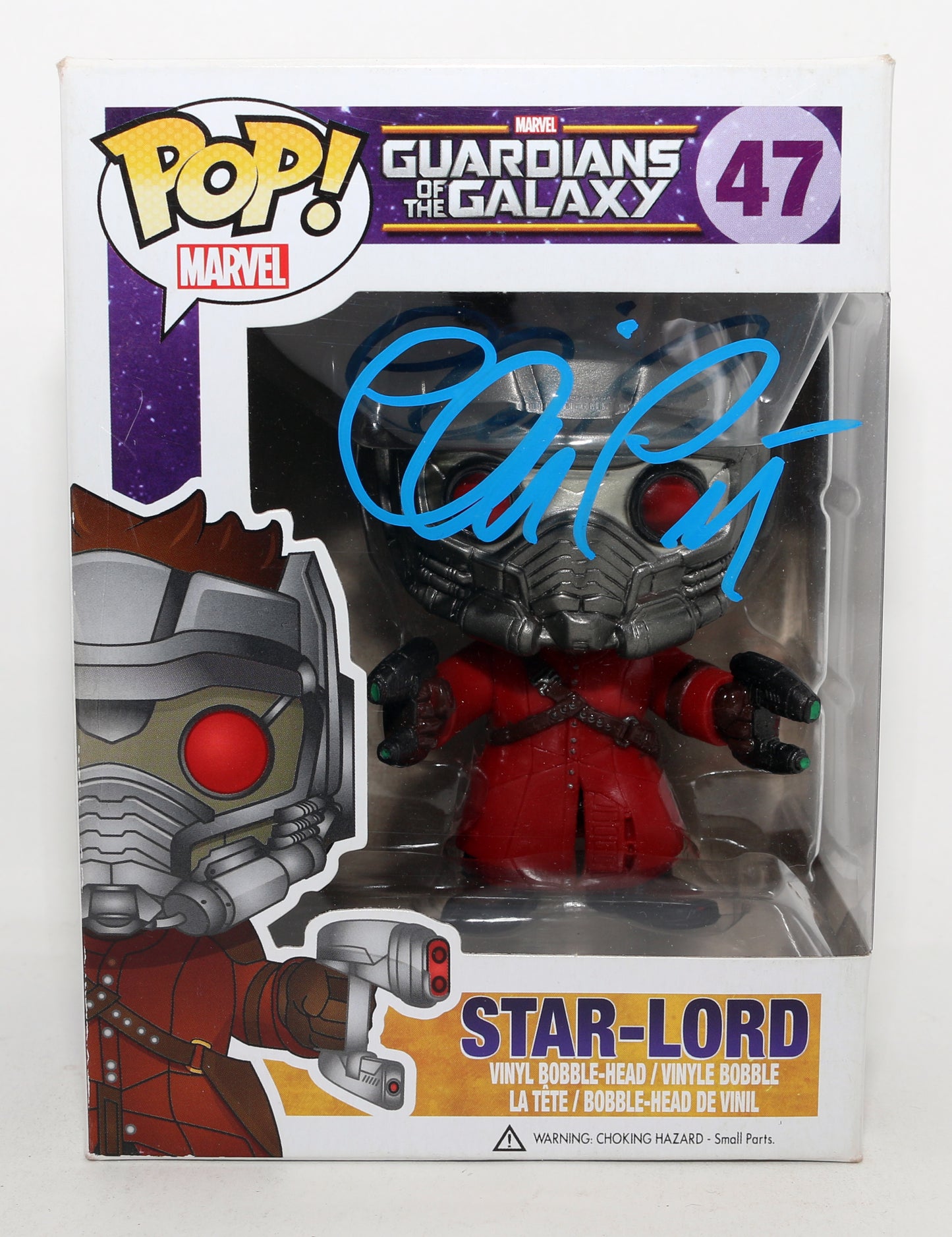 
                  
                    Chris Pratt as Peter Quill / Star-Lord in Guardians of the Galaxy Signed Funko POP! #47
                  
                